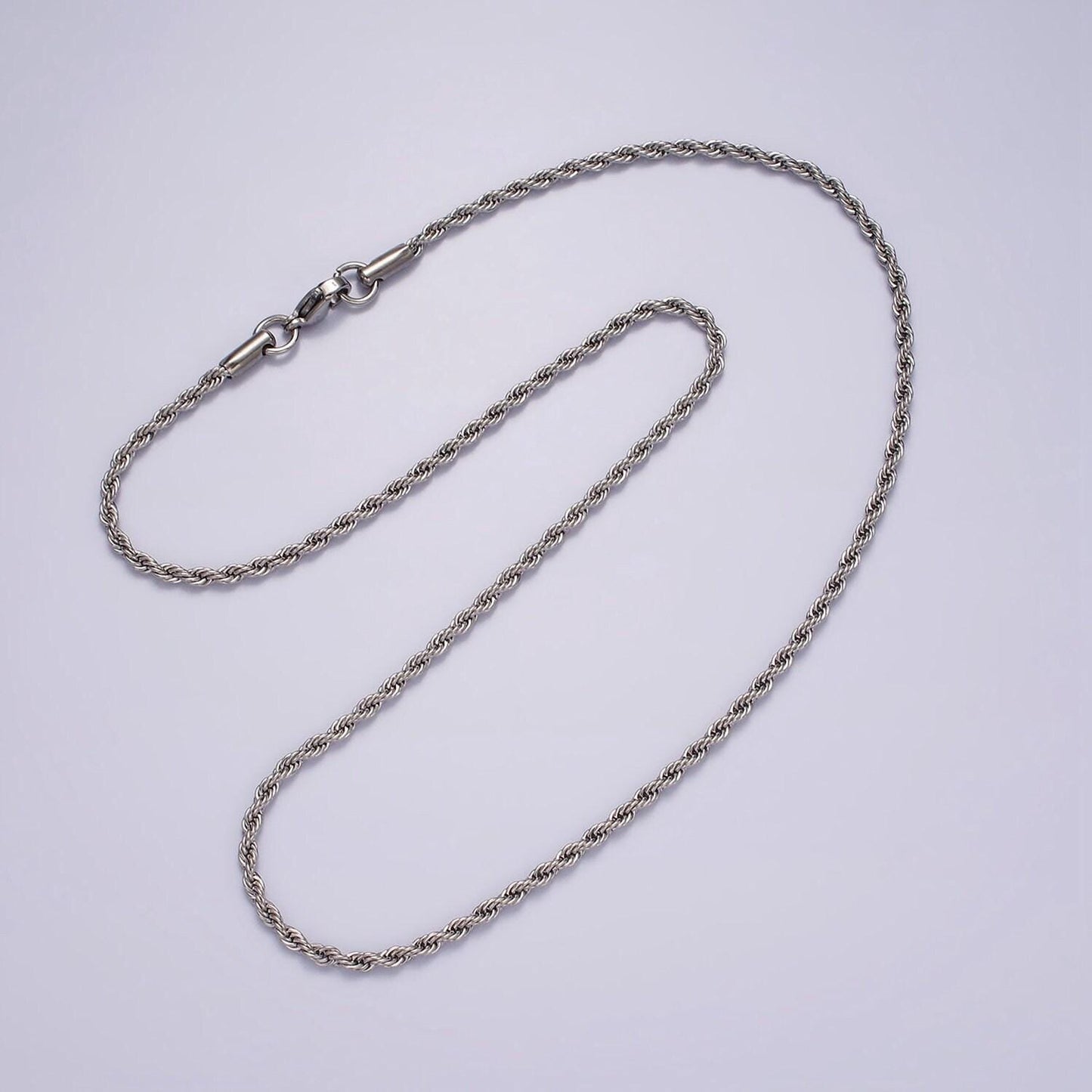 Stainless steel 1.8mm rope chain 18 inches necklace in gold & silver | wa-2338 wa-2339