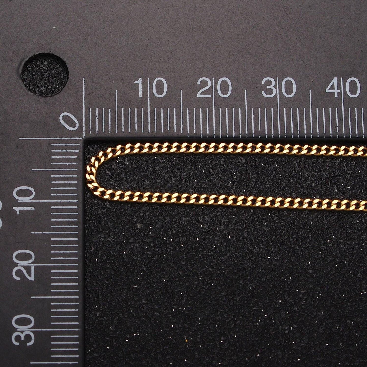 1pc 17.7'' ready to use gold cuban curb necklace chain, layer curb chain dainty stainless steel necklace, for pendant charm necklace wa1701