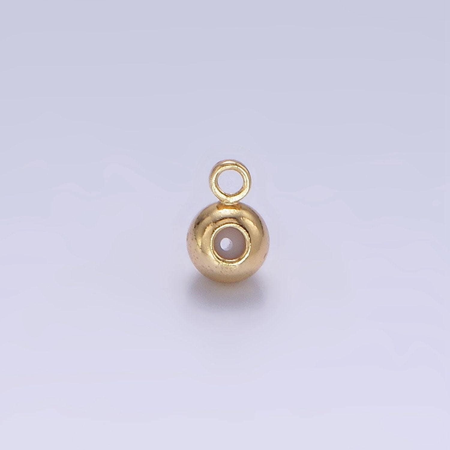 14k gold filled smart bead with closed ring round silicone stopper bead for charm bar wholesale jewelry findings l605