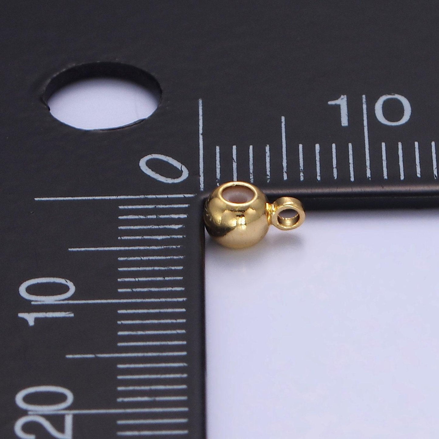 14k gold filled smart bead with closed ring round silicone stopper bead for charm bar wholesale jewelry findings l605