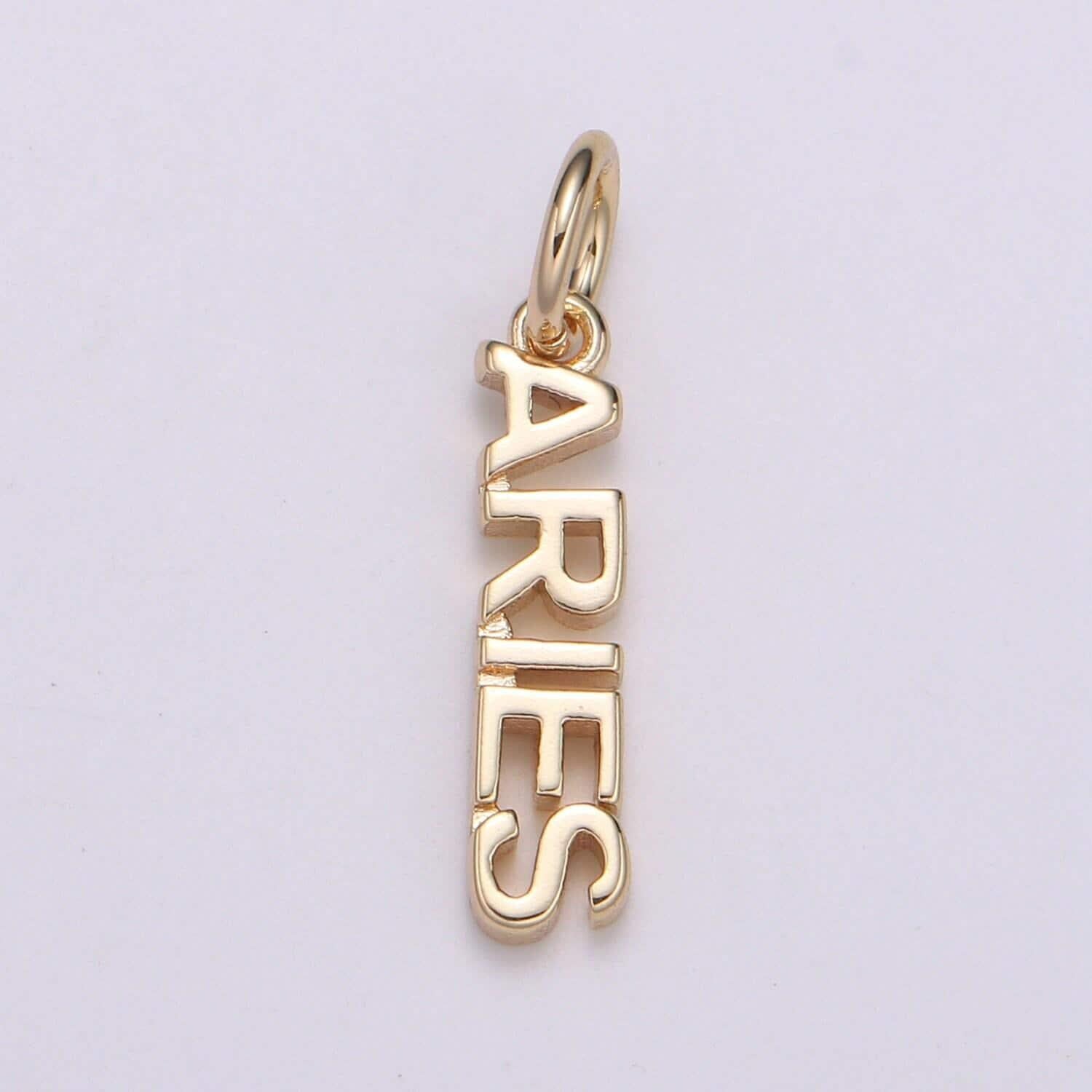 Gold zodiac constellation charms small astrology words charms horoscope charm, add on charm for bracelet necklace supply silver charm