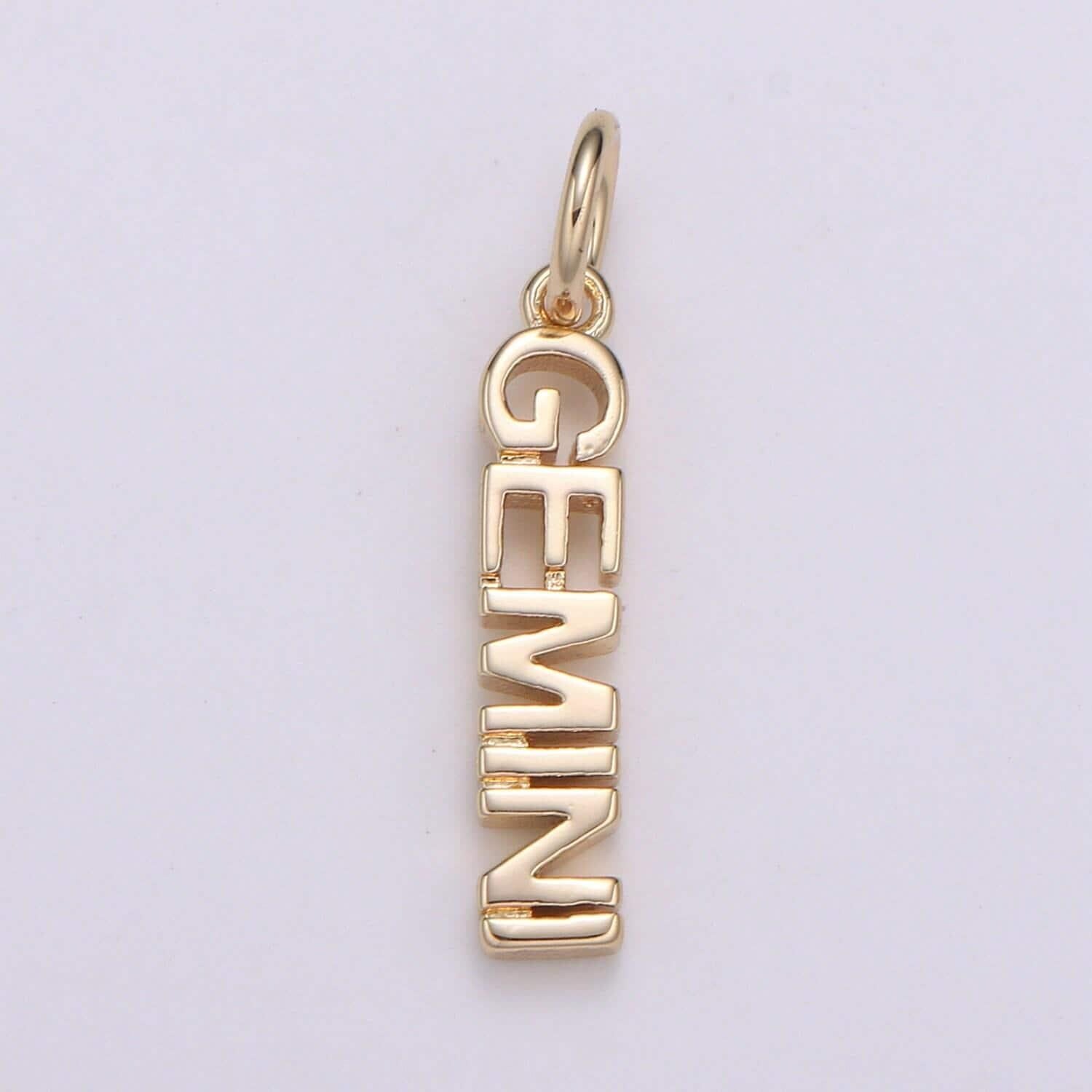 Gold zodiac constellation charms small astrology words charms horoscope charm, add on charm for bracelet necklace supply silver charm