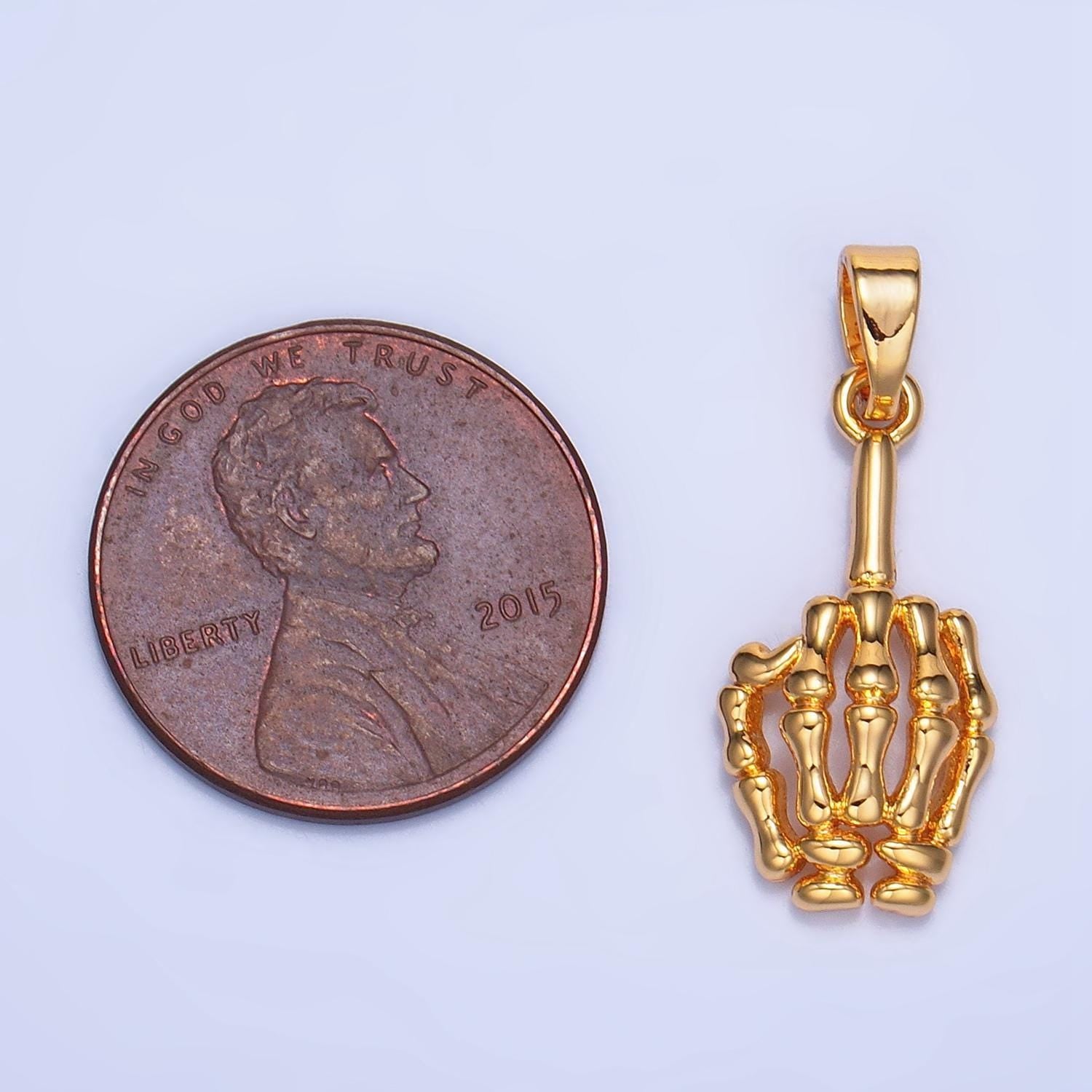 Silver bone skeleton middle finger charm gold hand gesture charm skull fuck pendant for bracelet necklace earring supply component aa993