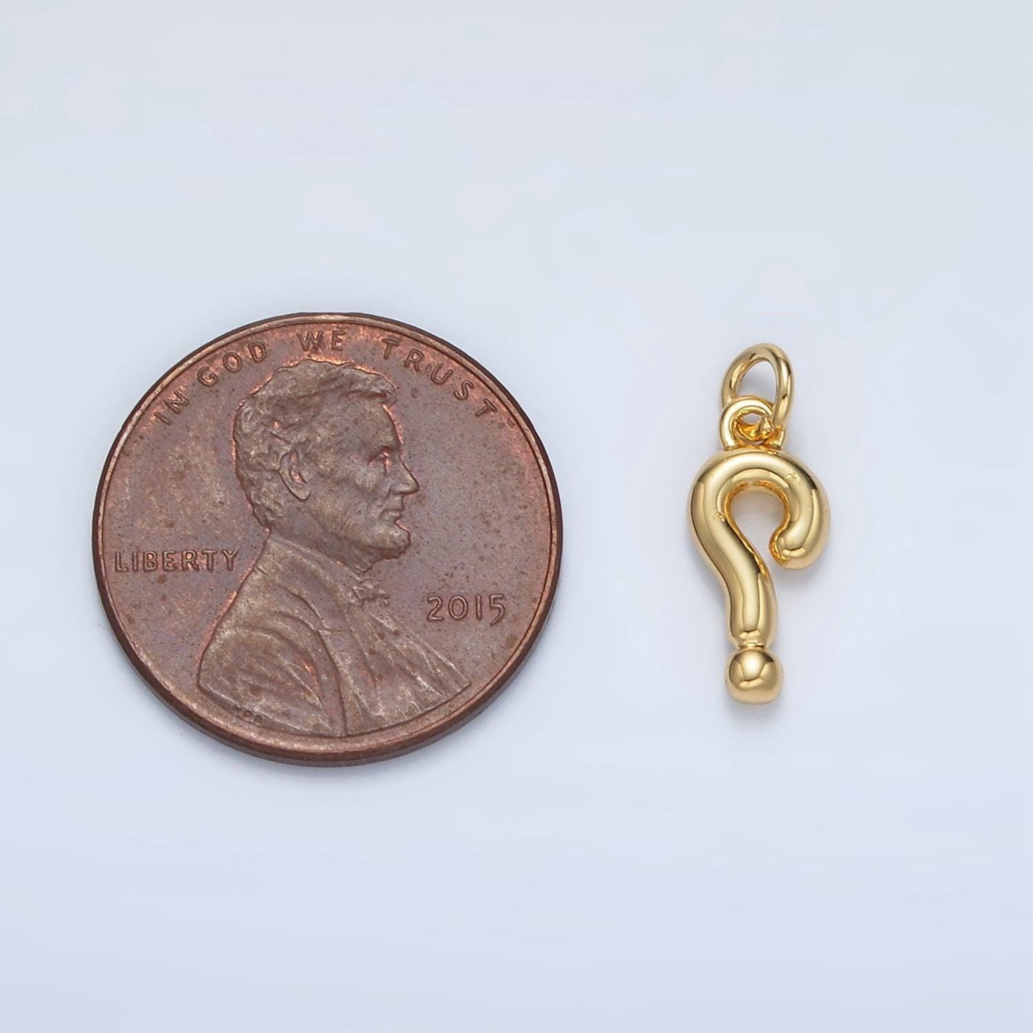 Dainty 14k gold filled sign charm question mark "?" pendant | ac168