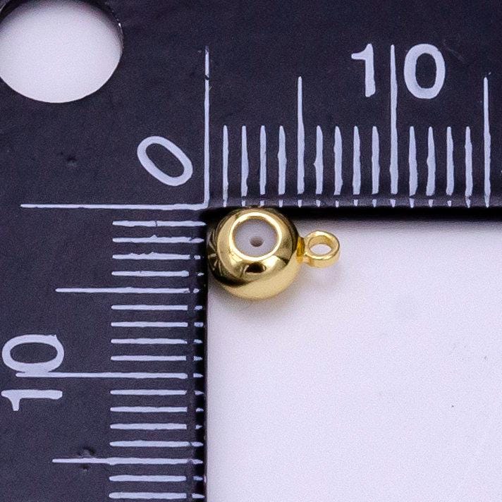 Gold filled smart bead with 0.5mm silicon hole and close jump ring for bracelet necklace charm holder z685