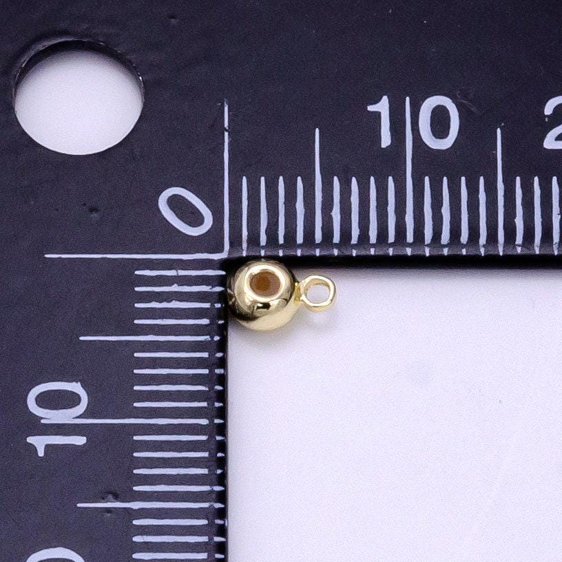 Gold filled smart bead with 0.5mm silicon hole and close jump ring for bracelet necklace charm holder z685