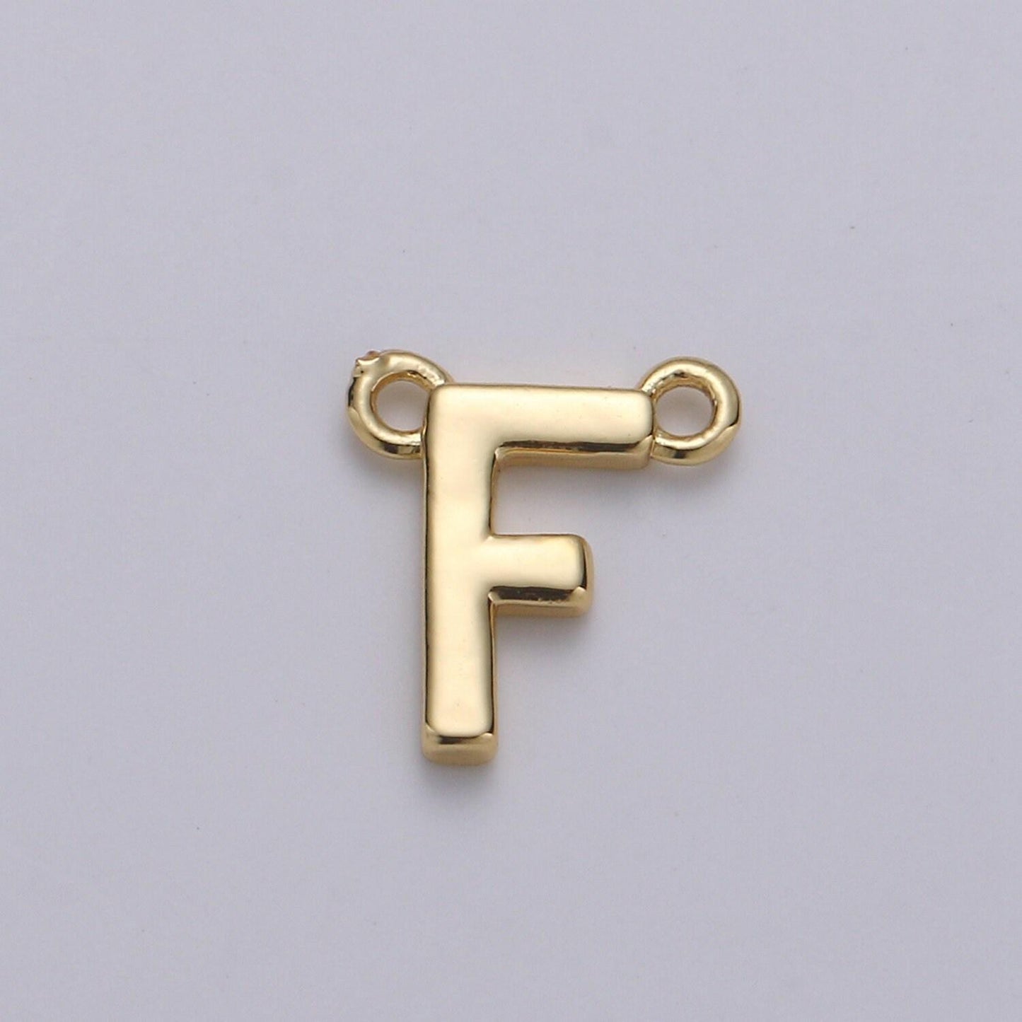 Gold letter charms, personalized charm, initial bracelet connector, mini pendant charms for necklace alphabet 9x11mm alph-10 , a-132