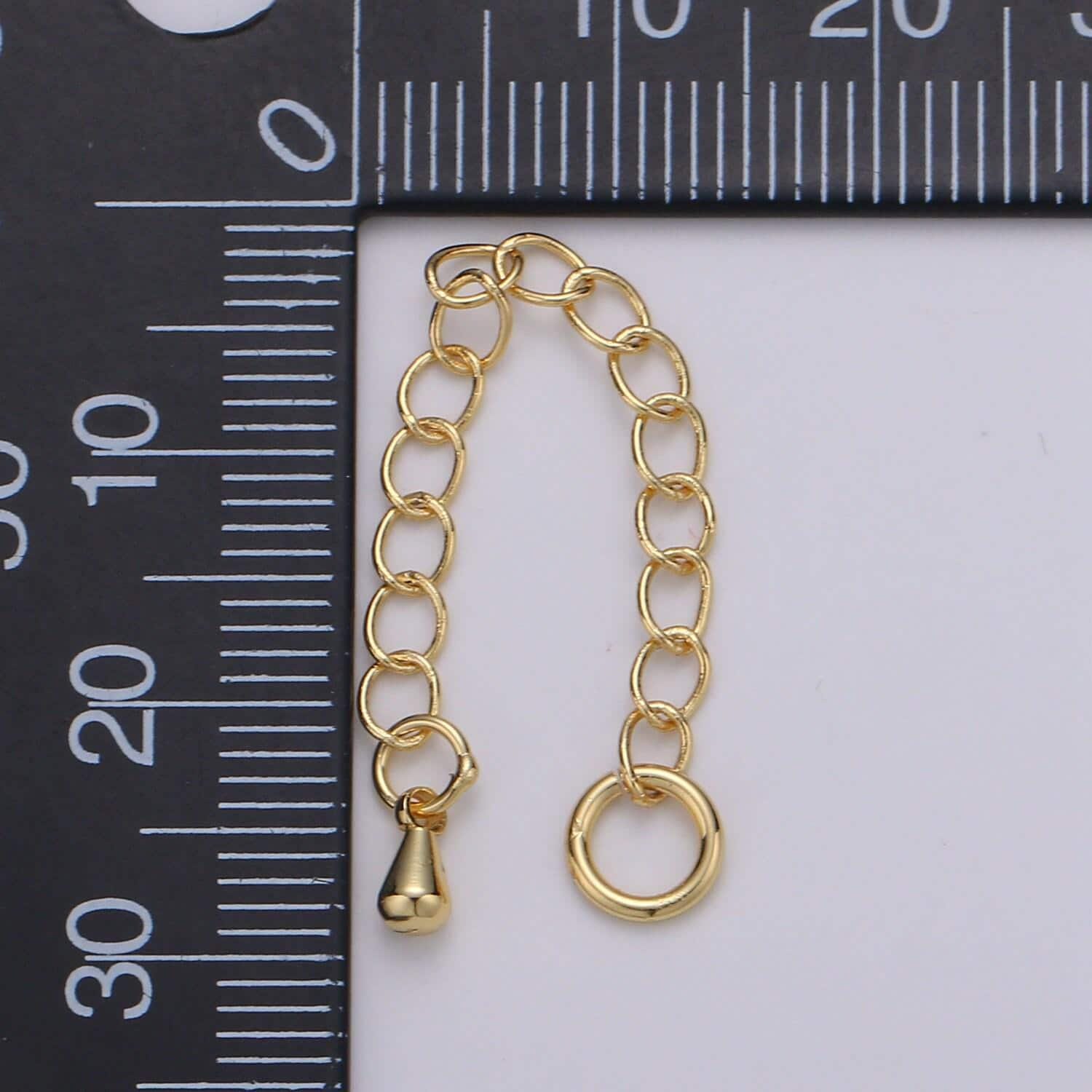 1pack (8) or (10) gold extender with pendulum charm,cuban link extender chain is 3.1mmx2.5 inches, open link unsoldered l-127, l-128