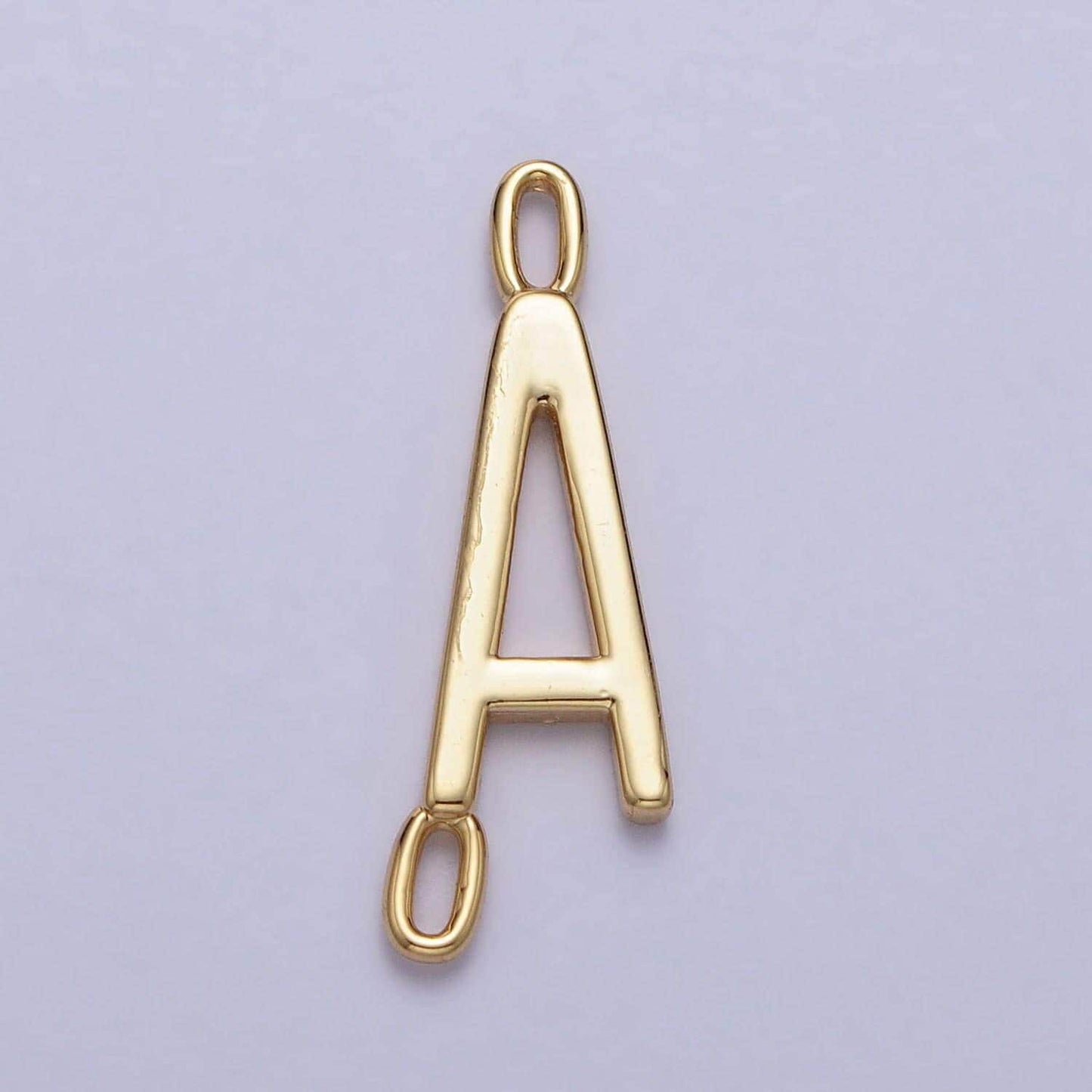 Dainty sideway initial charm connector gold letter dainty name necklace link connector for personalized jewelry supply bracelet necklace