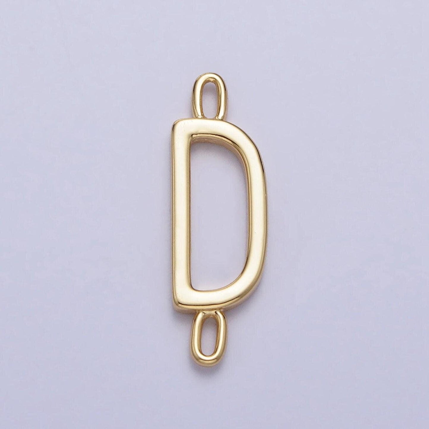 Dainty sideway initial charm connector gold letter dainty name necklace link connector for personalized jewelry supply bracelet necklace