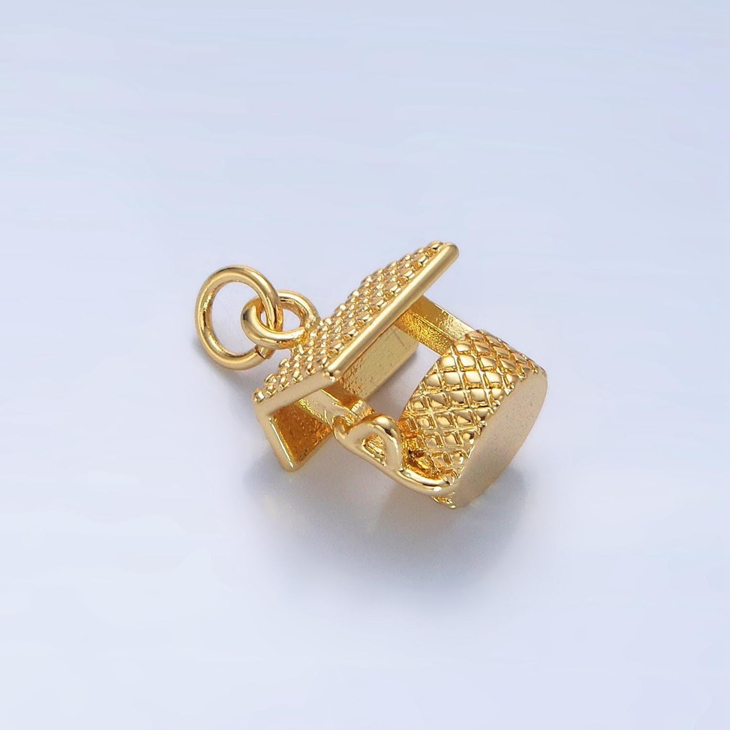 Mini 3d gold wishing well charm pendant for bracelet necklace earring charm supply x912