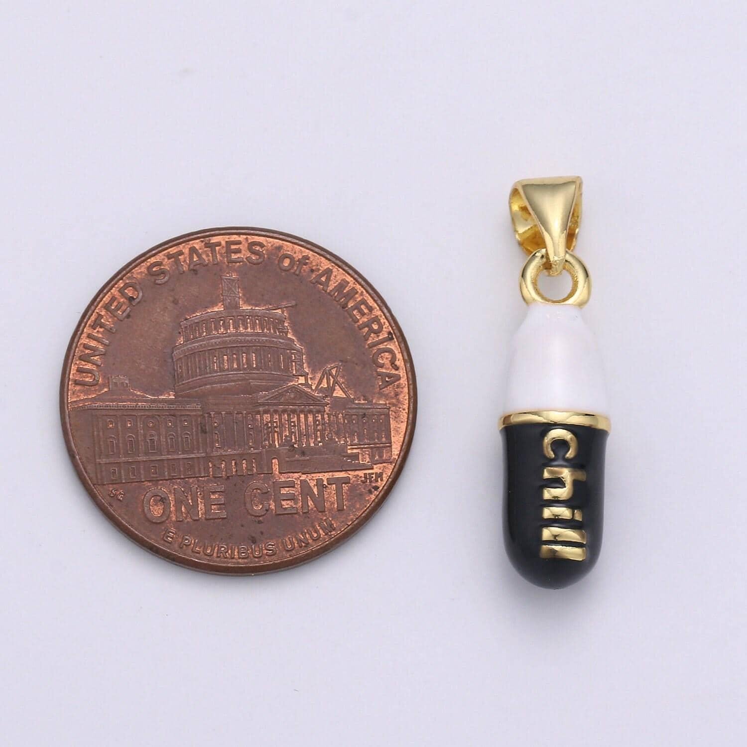 1pc. chill choose color pill charm necklace, dainty word charm,chill pill charm necklace pendant hope optimist minimalist jewelry j-203-207