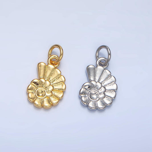 Mini gold shell charms 18k gold filled conch shell pendant conch shell charm bracelet necklace for diy jewelry making supply x858