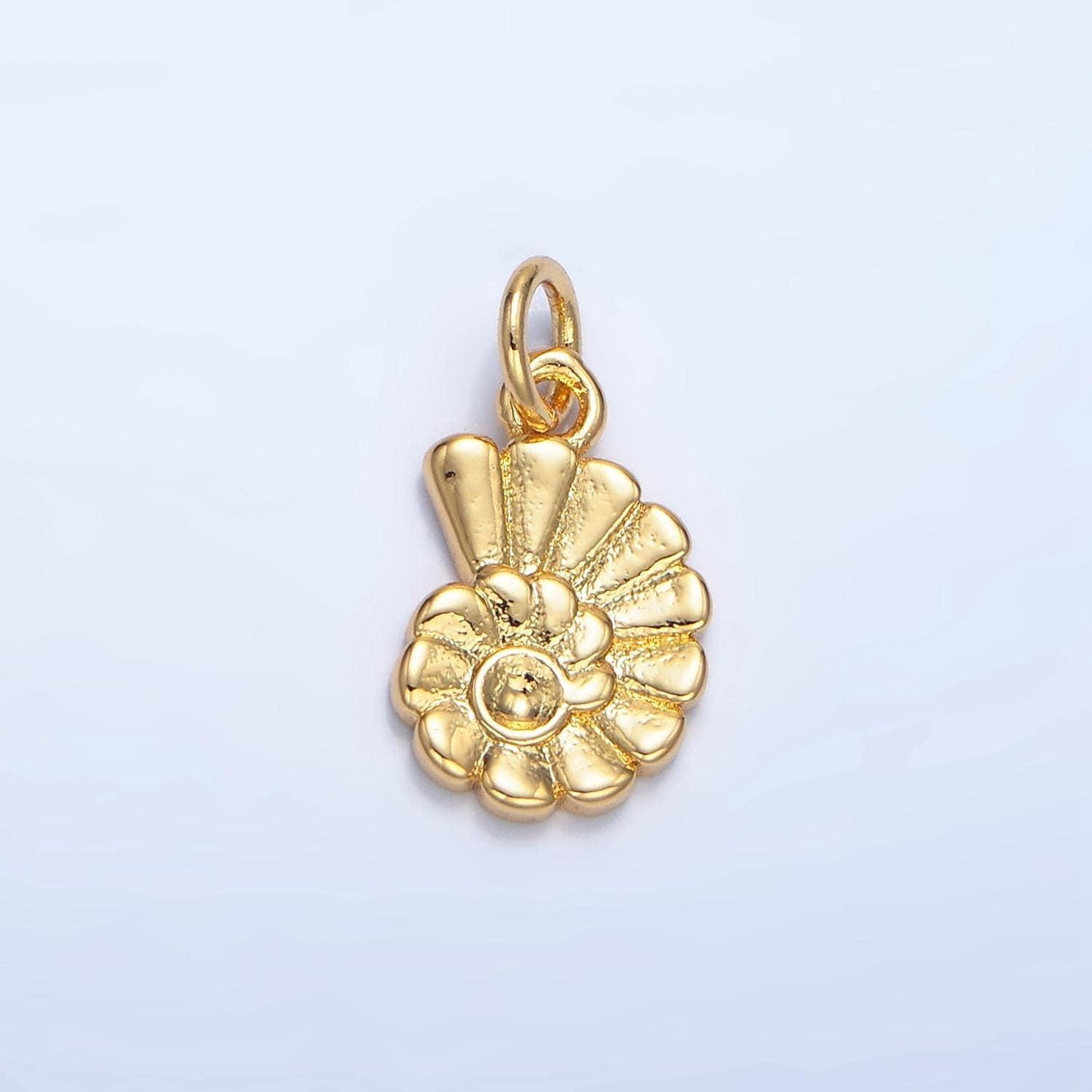 Mini gold shell charms 18k gold filled conch shell pendant conch shell charm bracelet necklace for diy jewelry making supply x858