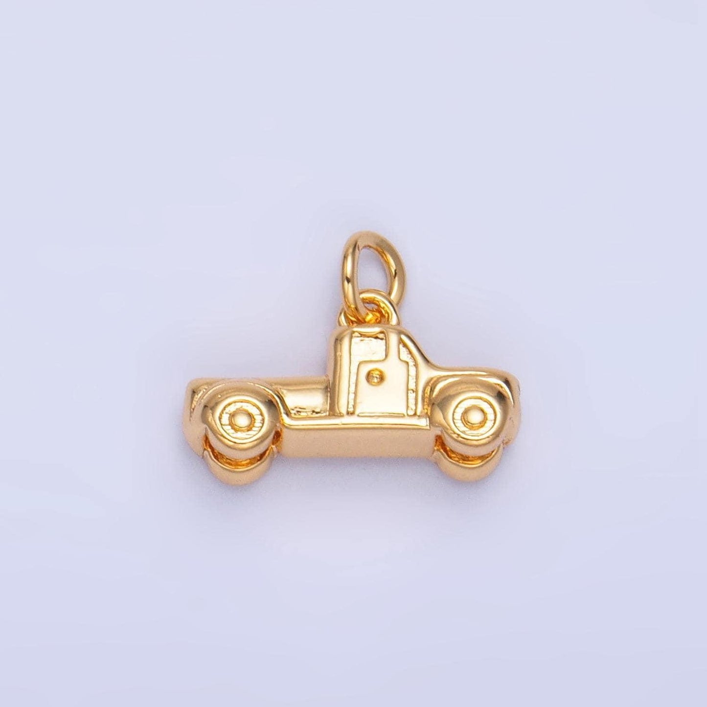 Mini gold pick up truck car charm for necklace bracelet pendant antique car design mix charm road truck inspired w045