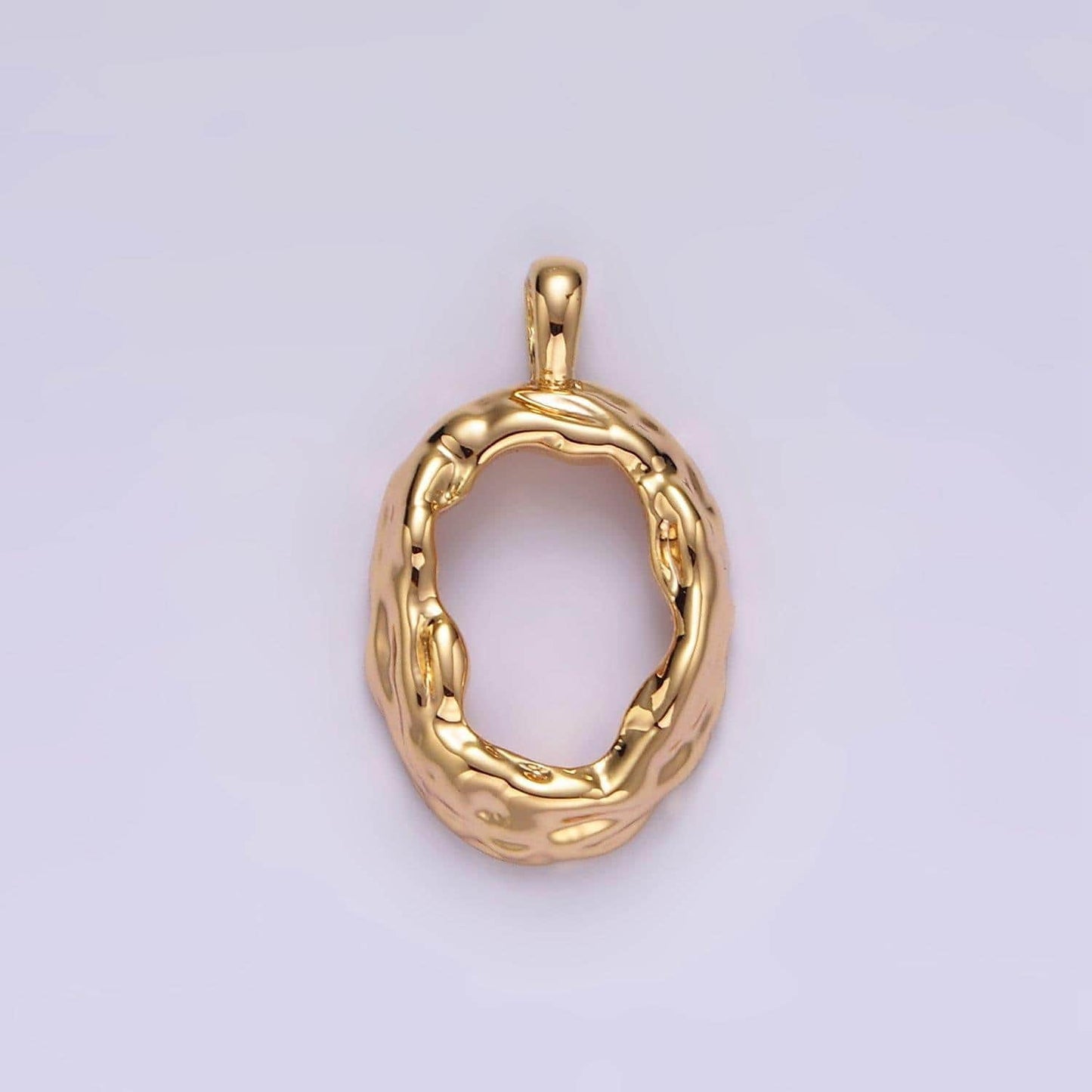 14k gold filled molten drip 23mm minimalist connector | g113