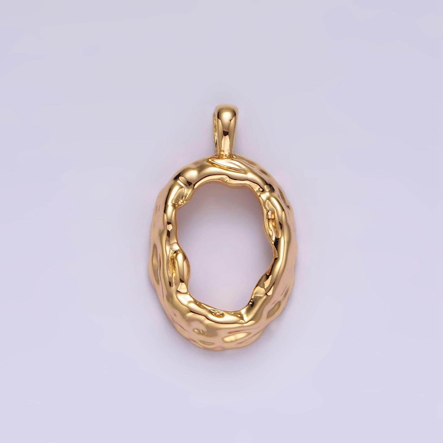 14k gold filled molten drip 23mm minimalist connector | g113