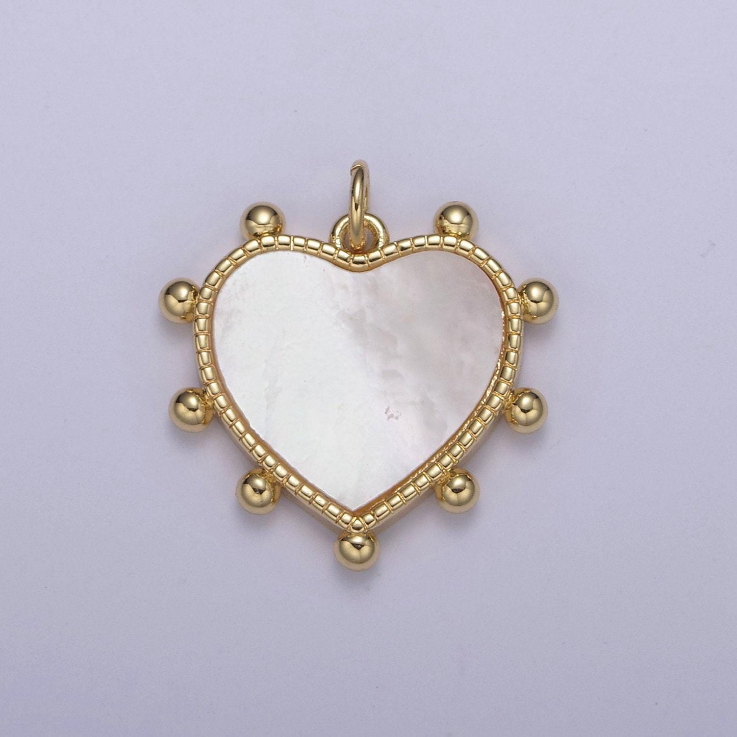 14k gold filled pearl, tiger eye, turquoise abalone shell charm pendant beaded heart love charm for necklace bracelet jewelry making n-642