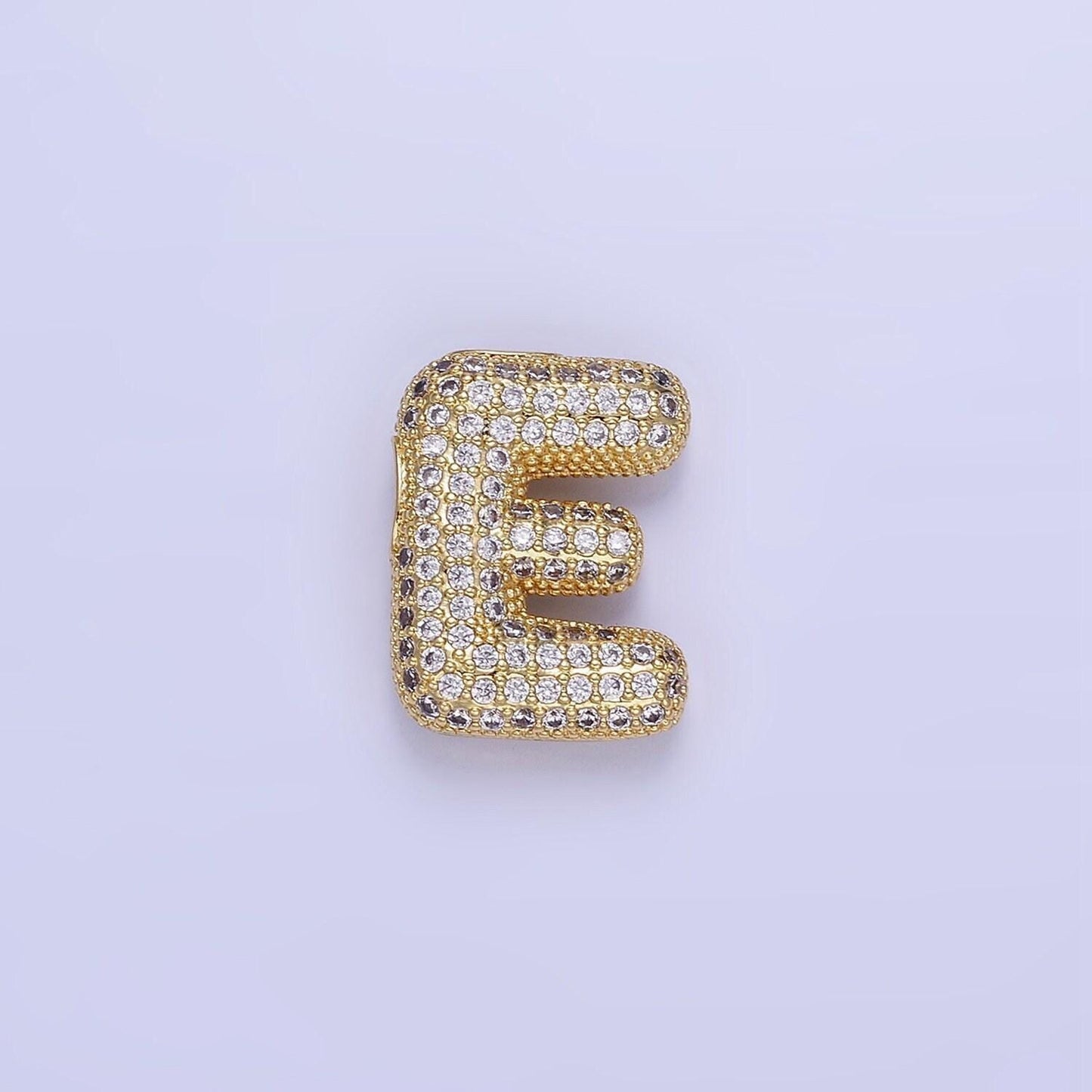 Balloon letter necklace pendant cz bubble micro pave initial pendant 3d gold letter necklace charm personalized jewelry a1015-a1027