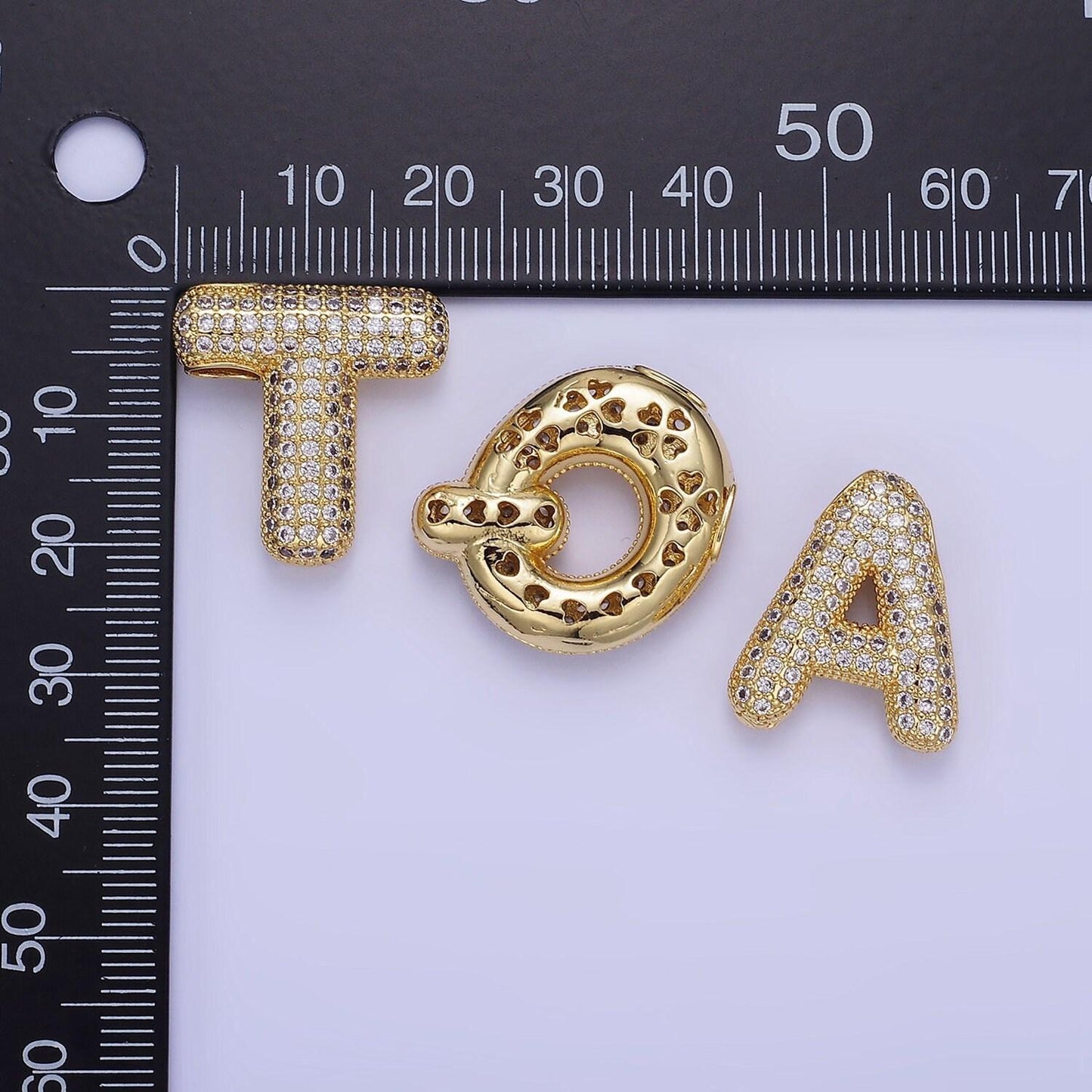 Balloon letter necklace pendant cz bubble micro pave initial pendant 3d gold letter necklace charm personalized jewelry a1015-a1027