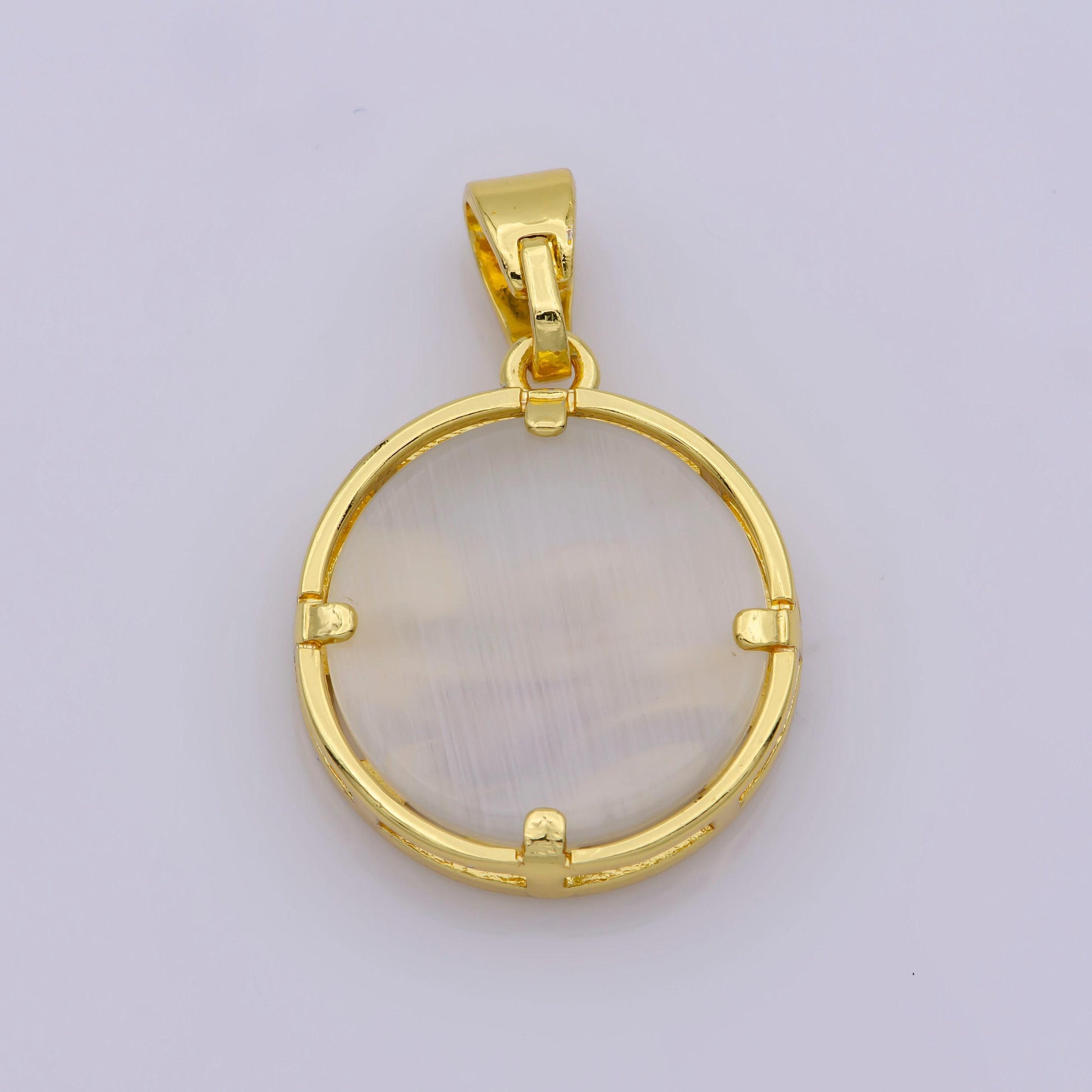Ocean wave charms, blue enamel wave pendant beach nature charm coin wave jewelry 14k gold fileld supplies