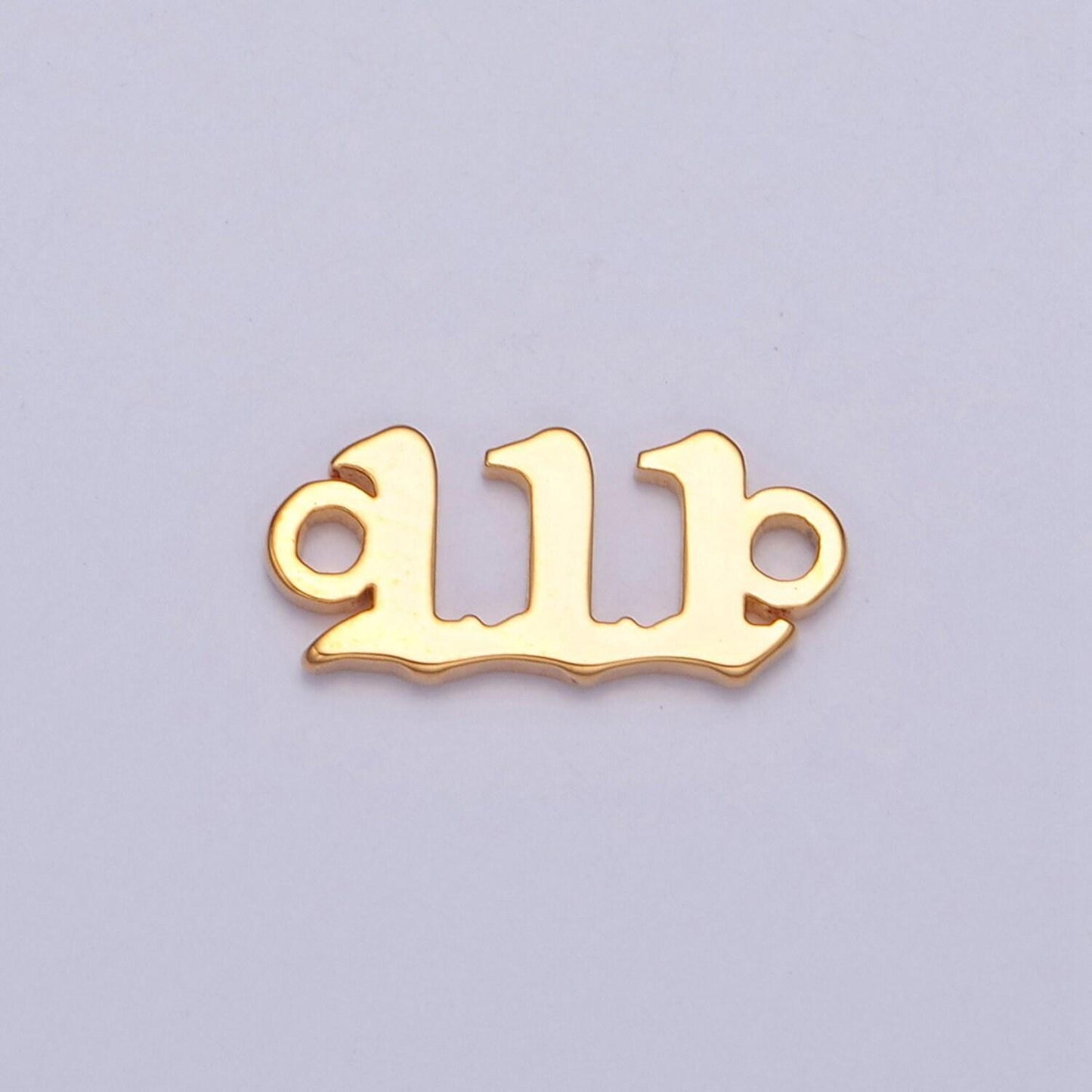 Gold filled angel number charm connector lucky number for necklace bracelet component g856