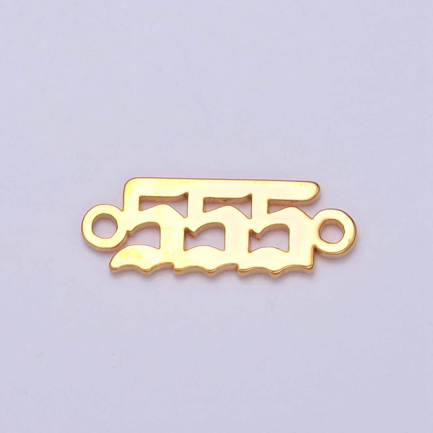 Gold filled angel number charm connector lucky number for necklace bracelet component g856