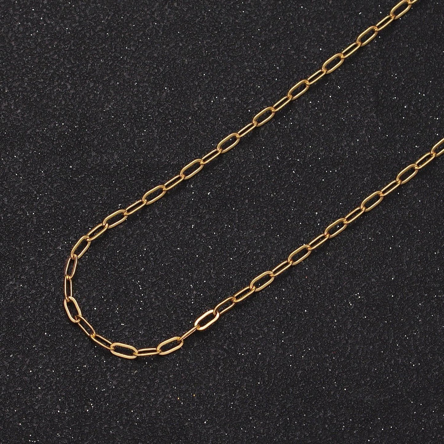 Wholesale 24k gold filled 5mm x 2.2mm paper clip cable unfinished gold, silver colored jewelry making component | roll-968, roll-969