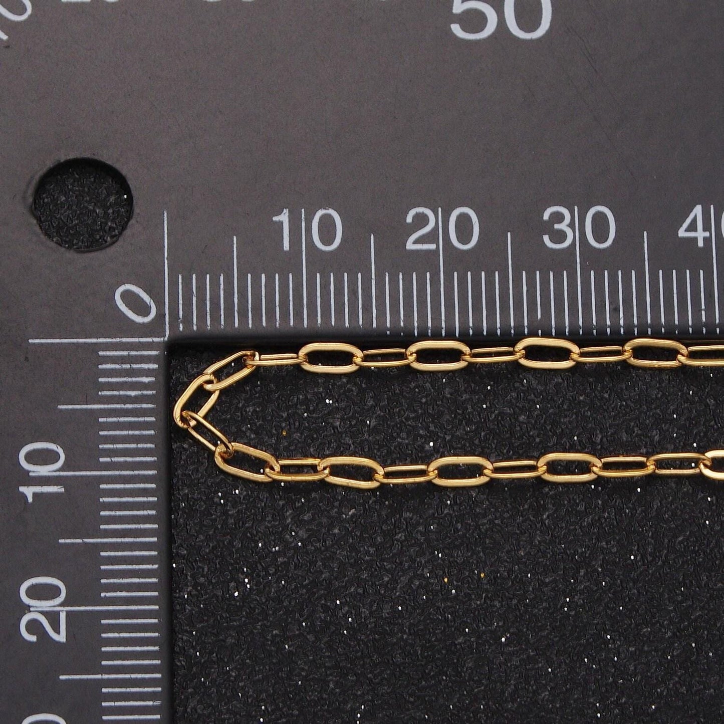 Wholesale 24k gold filled 5mm x 2.2mm paper clip cable unfinished gold, silver colored jewelry making component | roll-968, roll-969