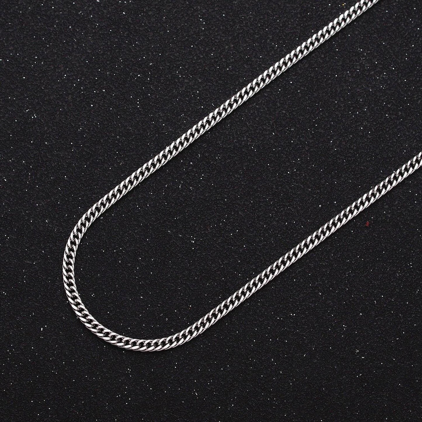 24k gold filled 2.6mm curb chain cable link unfinished yard chain in gold & silver | roll-1281 roll-1282
