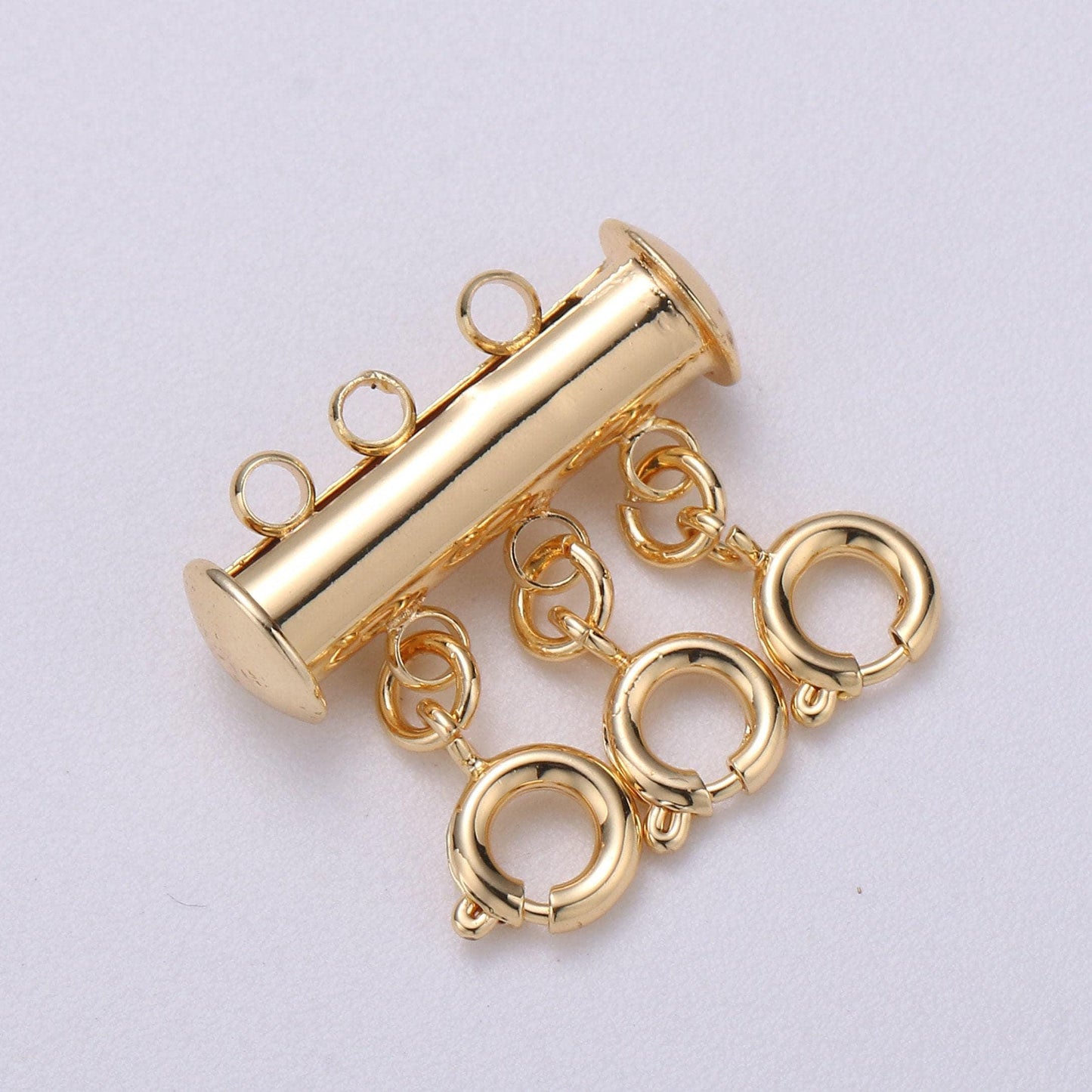 18k gold fill layered necklace detangler, multi strand necklace detangler clasp, layering necklace spacer, layer necklaces / stack bracelet