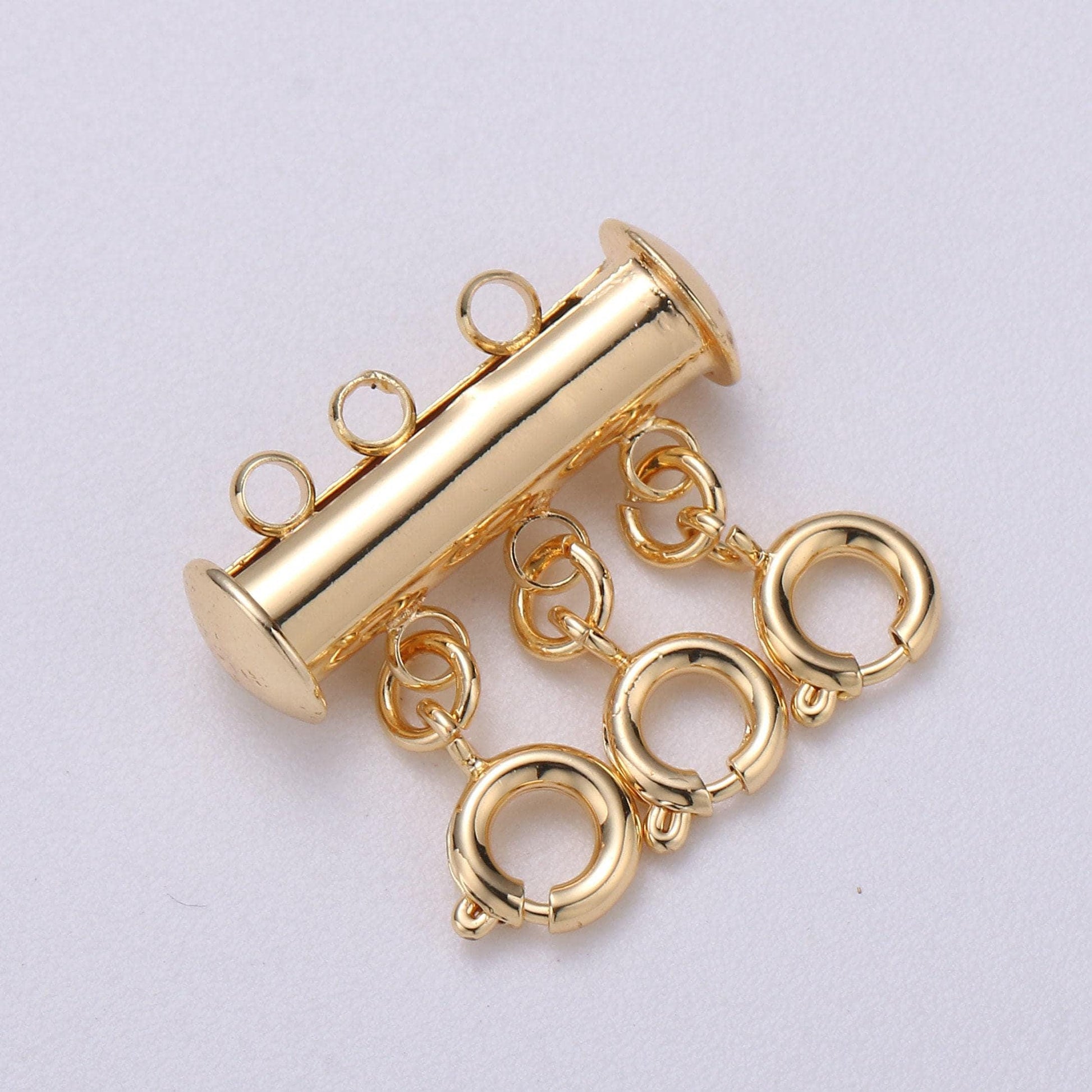 18k gold fill layered necklace detangler, multi strand necklace detangler clasp, layering necklace spacer, layer necklaces / stack bracelet