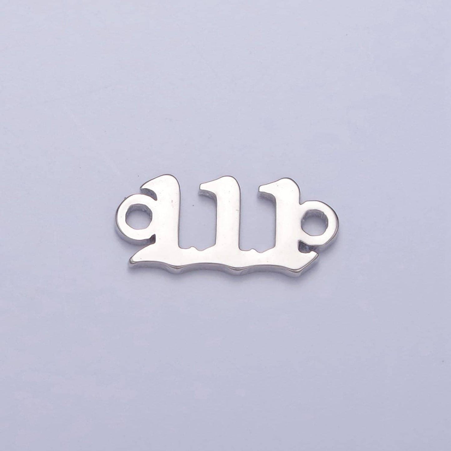 Gold filled silver angel number charm connector lucky number for necklace bracelet component g847