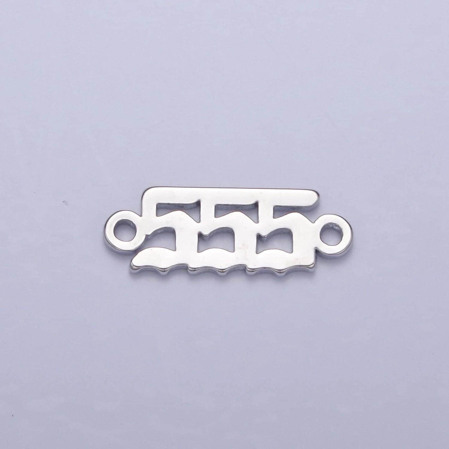 Gold filled silver angel number charm connector lucky number for necklace bracelet component g847