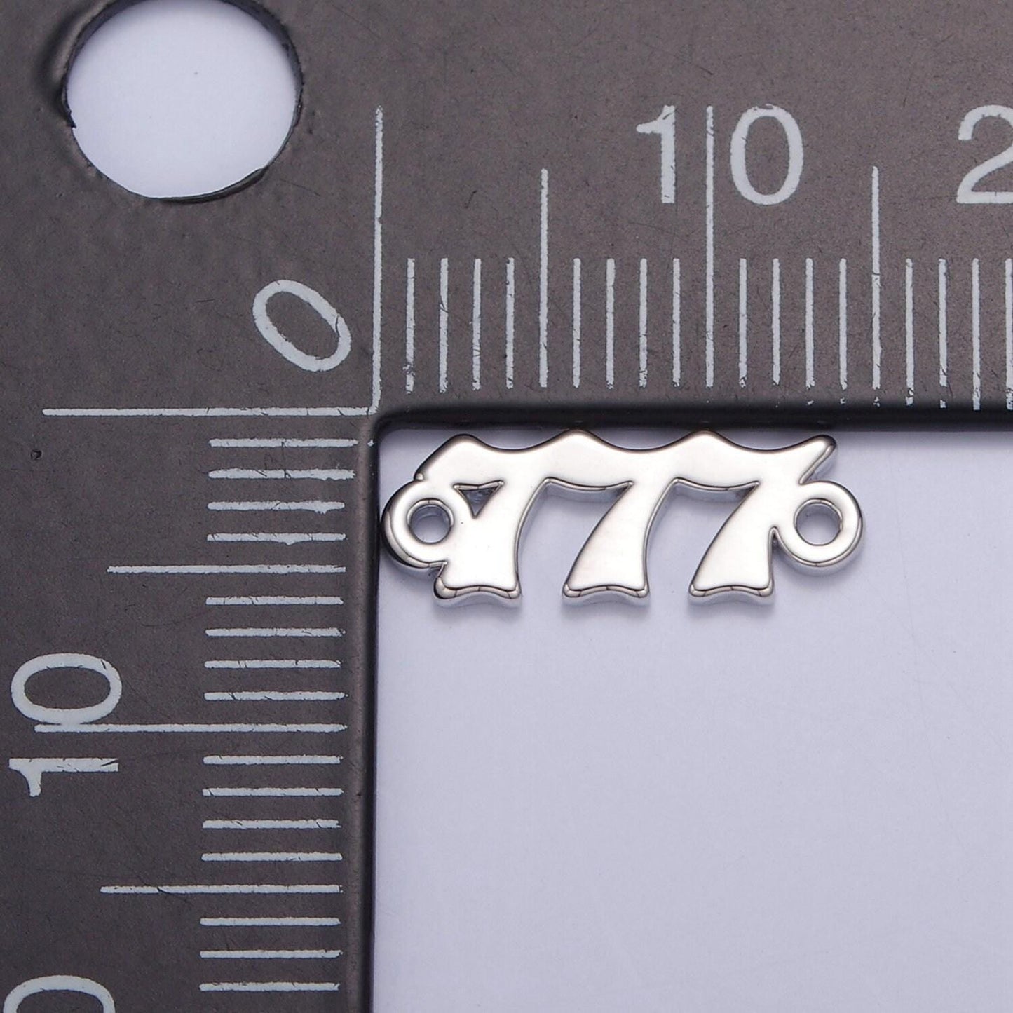 Gold filled silver angel number charm connector lucky number for necklace bracelet component g847