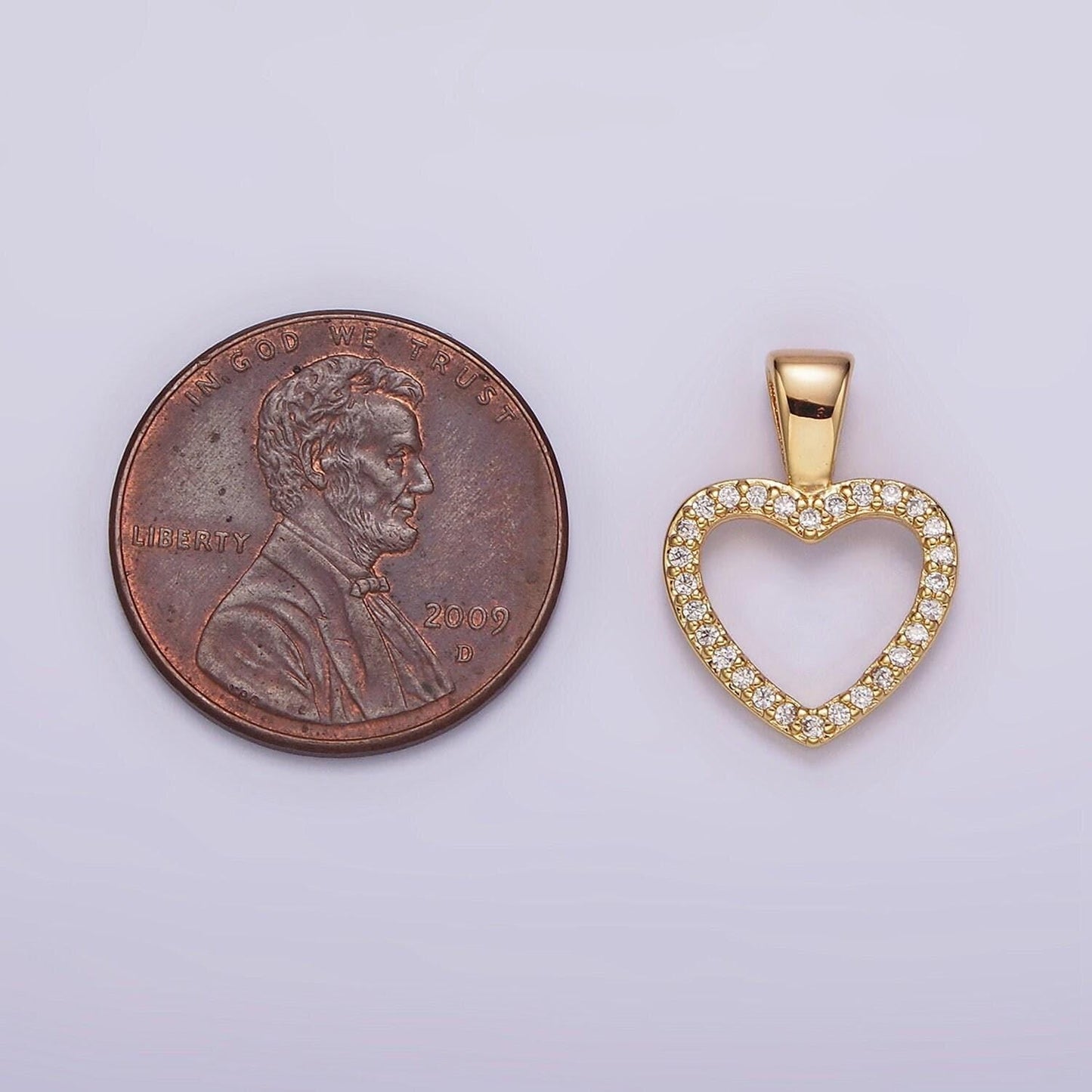 Dainty 14k gold filled heart pendant micro pave heart charm for valentine jewelry inspired n-1867