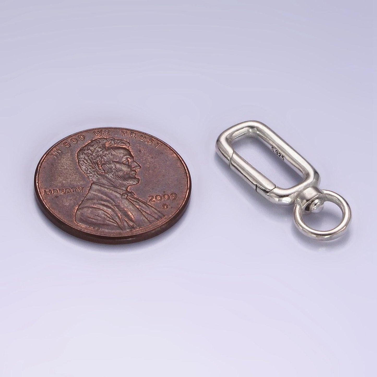 Dainty sterling silver oval push lobster clasp for jewelry making supply necklace component sl-475