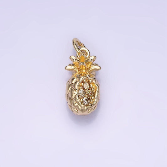 14k gold filled 14mm yellow pineapple charm | ag-656