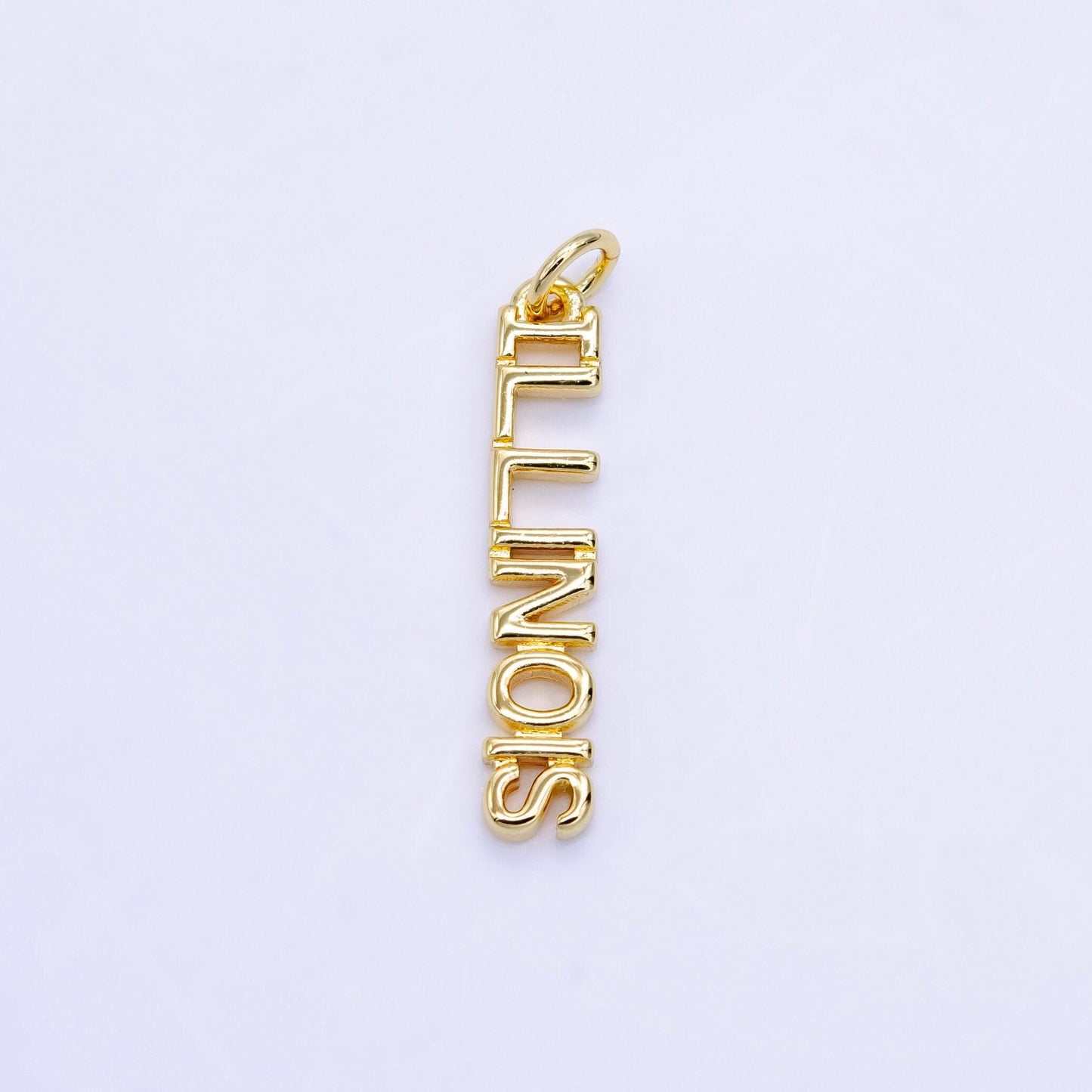 18k gold filled state california new york florida chicago charm necklace bracelet for diy jewelry making supply travel charm inspired d814
