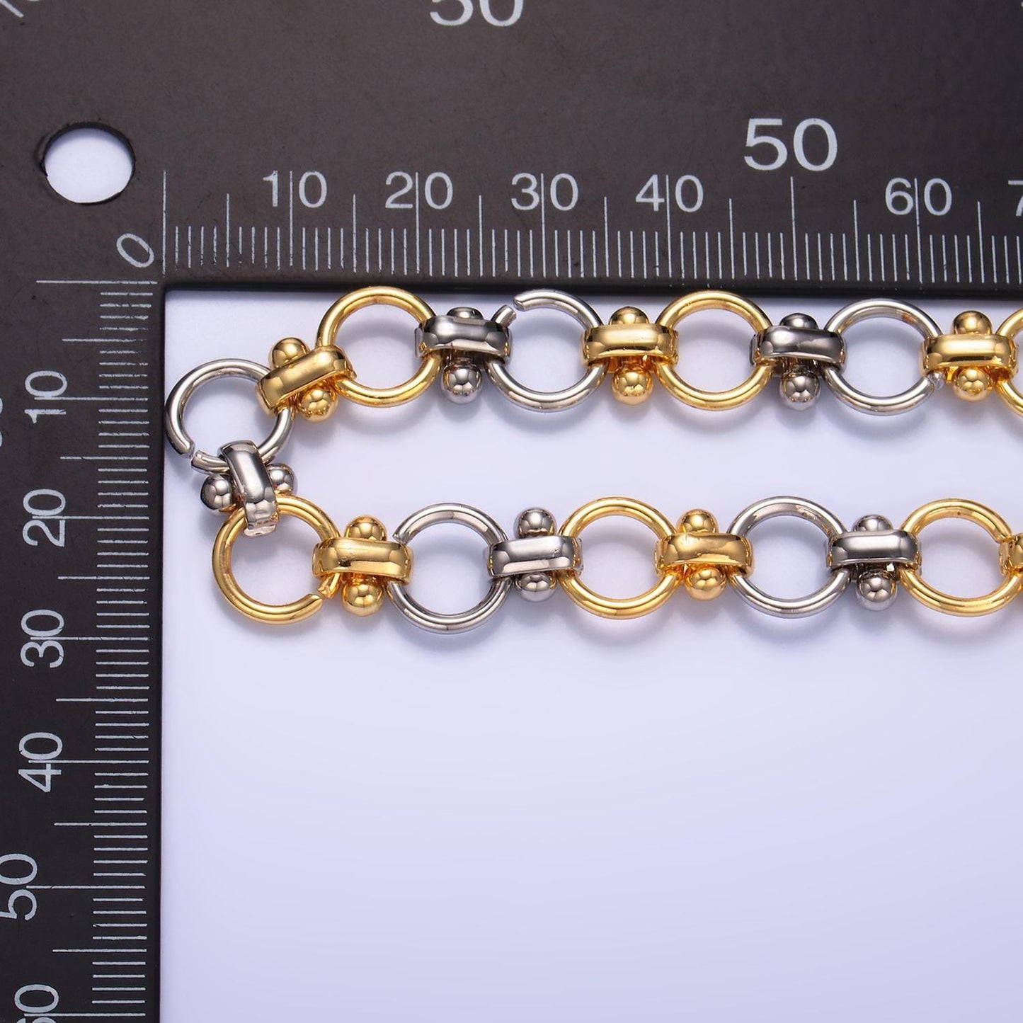 24k gold filled stadium rolo chain by yard mix metal link chain wholesale unfinished chain for jewelry making roll-1541