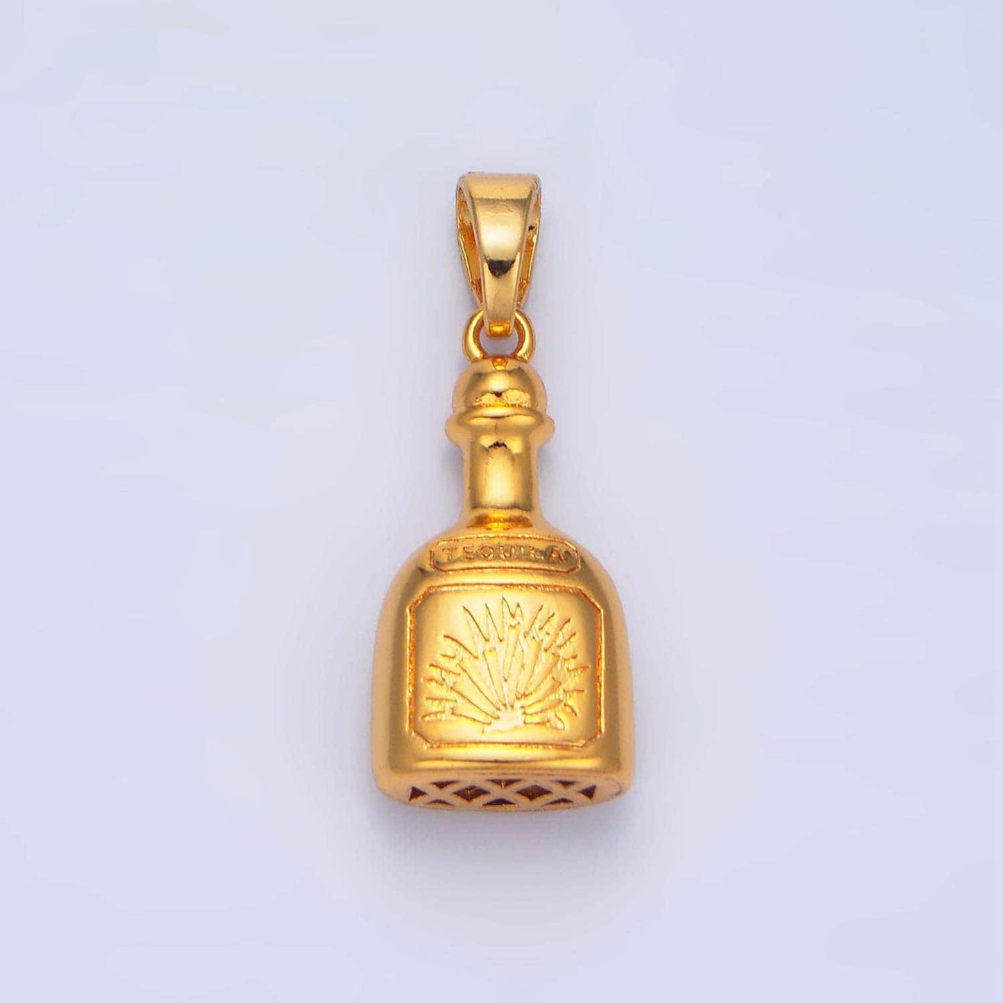 Dainty 24k gold filled tequila bottle charms silver bottle pendant jewelry supply wholesale i858