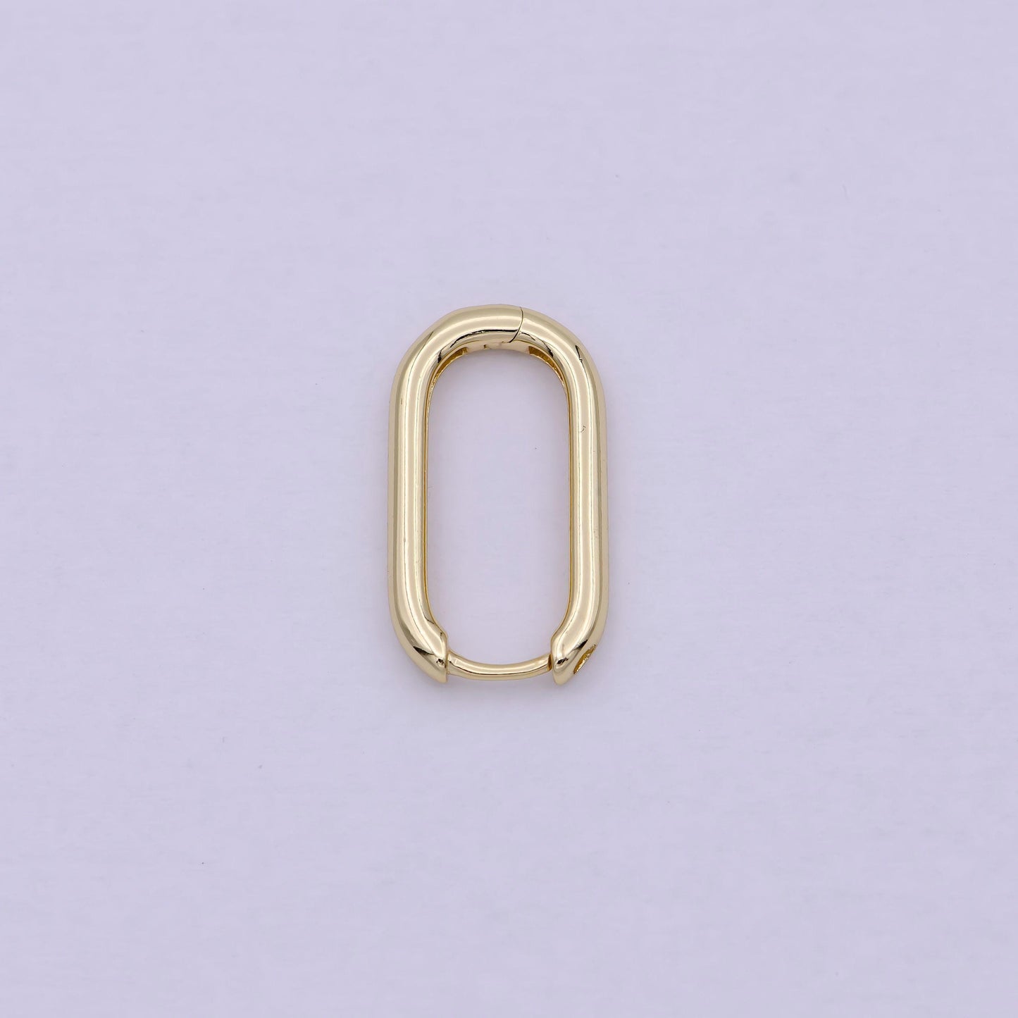 14k gold filled u-shaped hoops huggie earrings with lever back enclosure t270