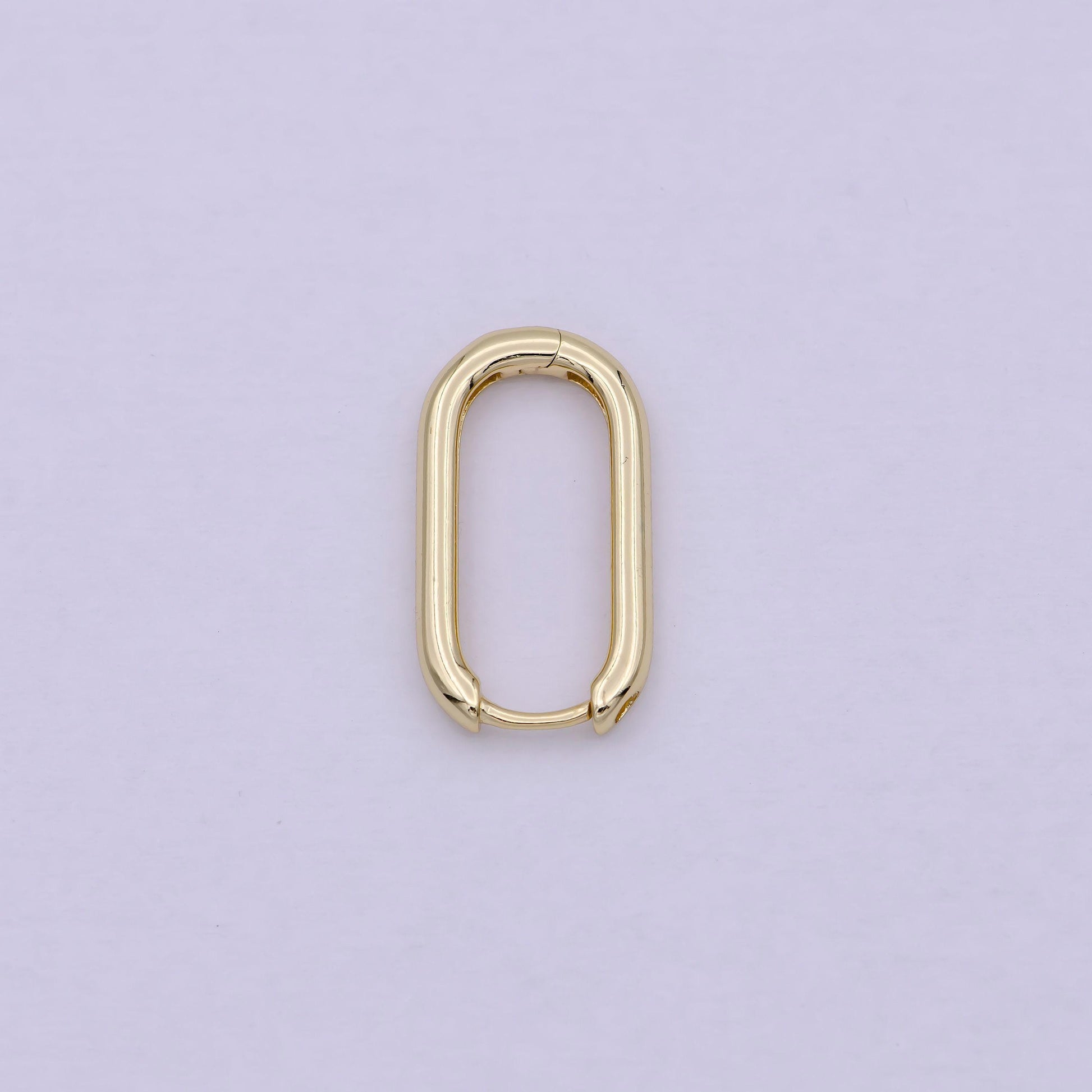 14k gold filled u-shaped hoops huggie earrings with lever back enclosure t270