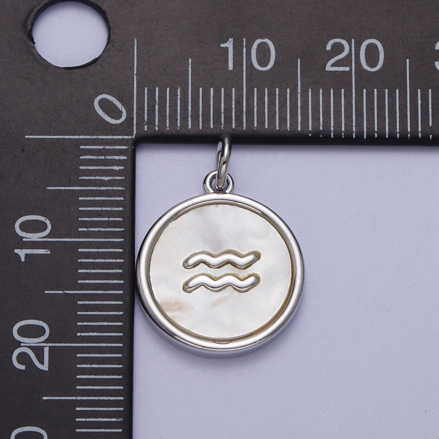 Shell pearl silver zodiac signs medallion pendant white gold fill astrology birthday month horoscope mother of pearl round coin charm a1731