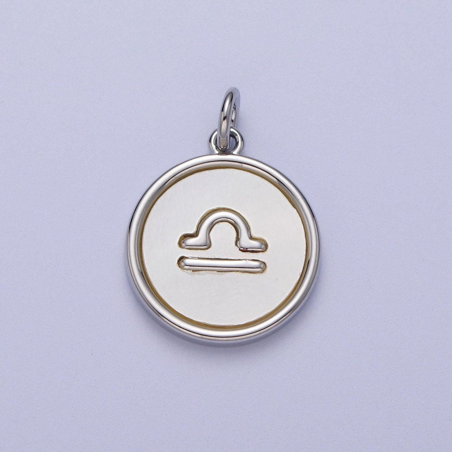 Shell pearl silver zodiac signs medallion pendant white gold fill astrology birthday month horoscope mother of pearl round coin charm a1731