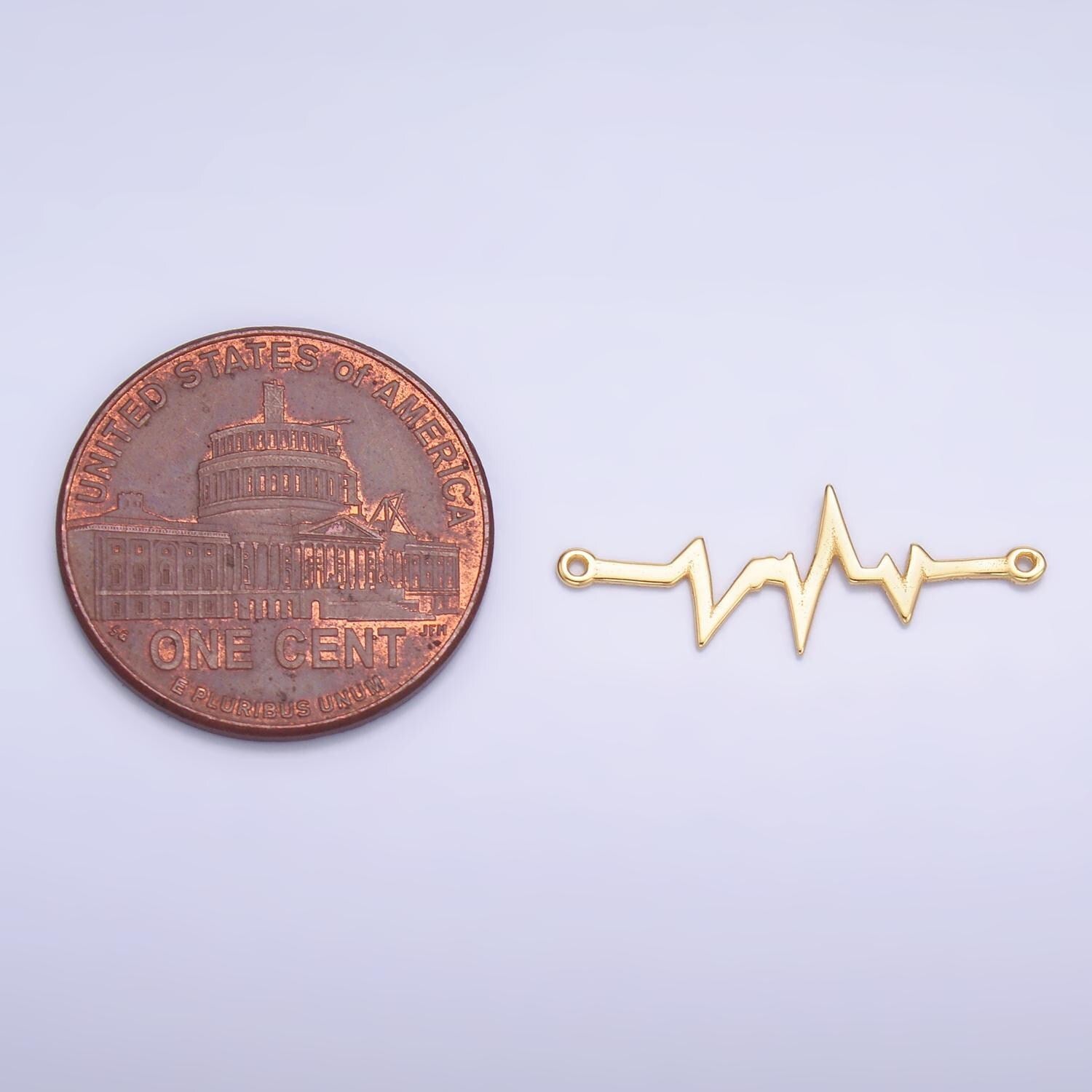 Heartbeat pulse s925 sterling silver gold connector charm electrocardiogram heart beat rate bar spacer link necklace bracelet supply sl615