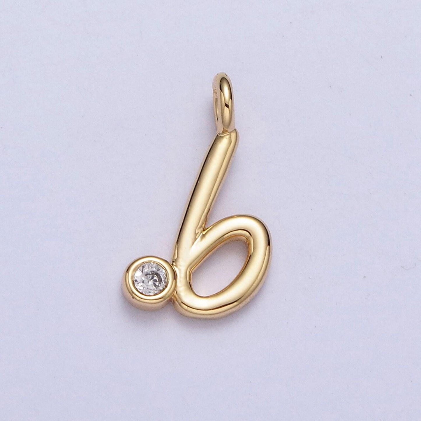 Dainty gold initial charm cursive letter charm minimalist alphabet monogram personalized jewelry add on charm for necklace bracelet earring