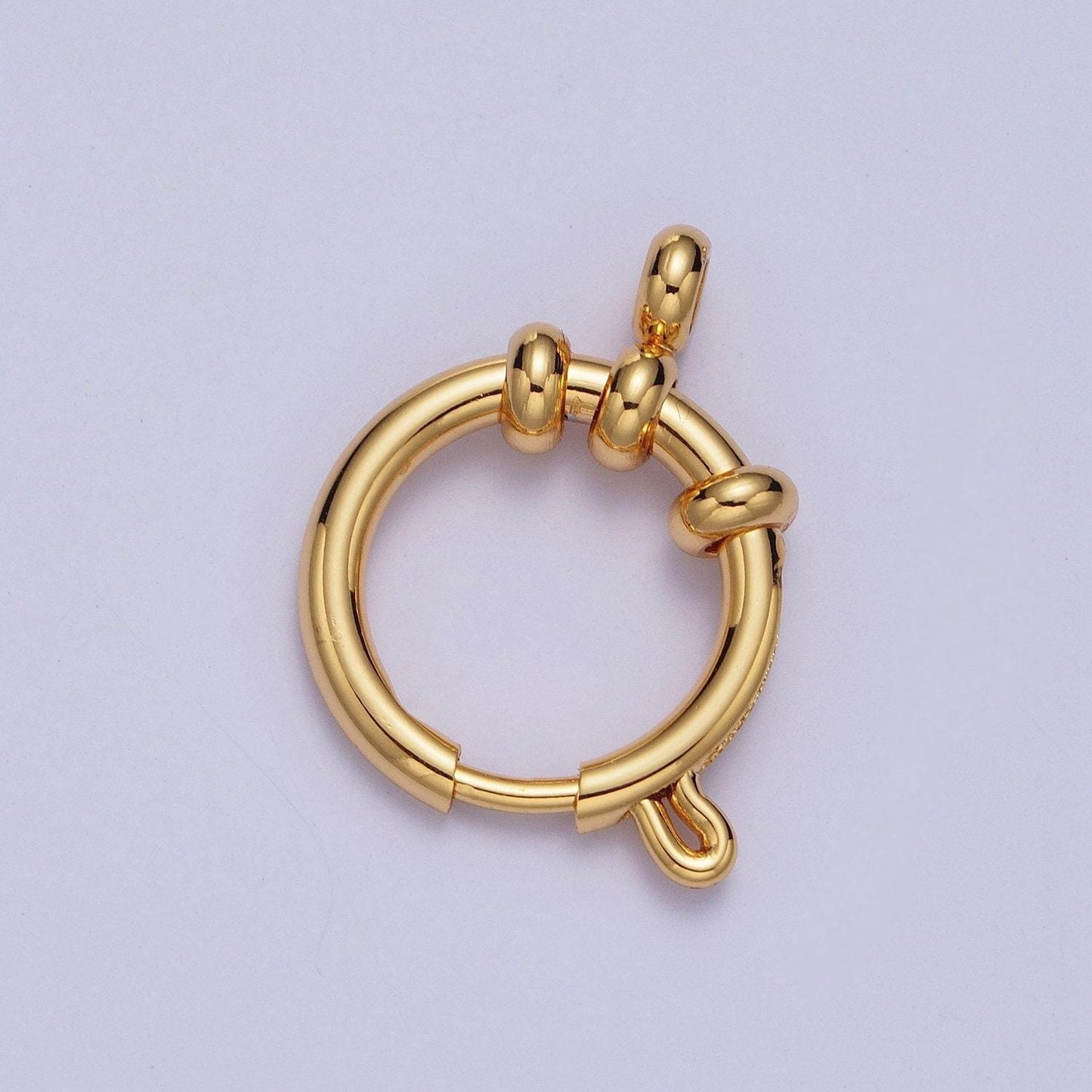 24k gold filled sailor clasp, 25.4mm x 17.8mm one clasp two loops large spring ring for necklace bracelet finding | l-902