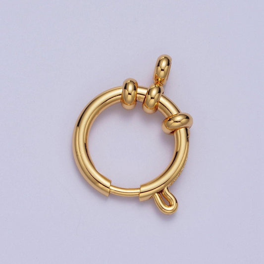 24k gold filled sailor clasp, 25.4mm x 17.8mm one clasp two loops large spring ring for necklace bracelet finding | l-902