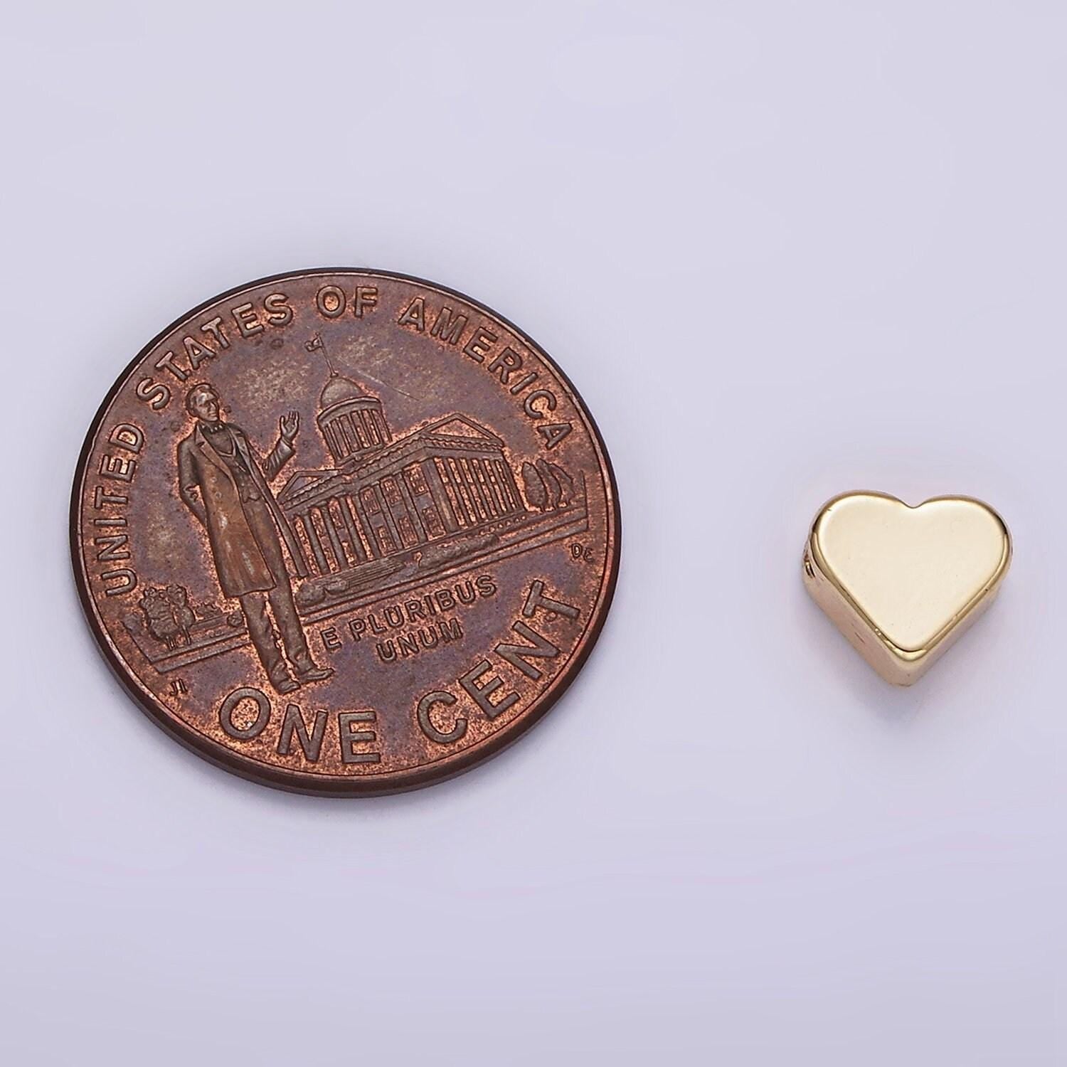 14k gold filled 6mm mini minimalist heart bead | b874